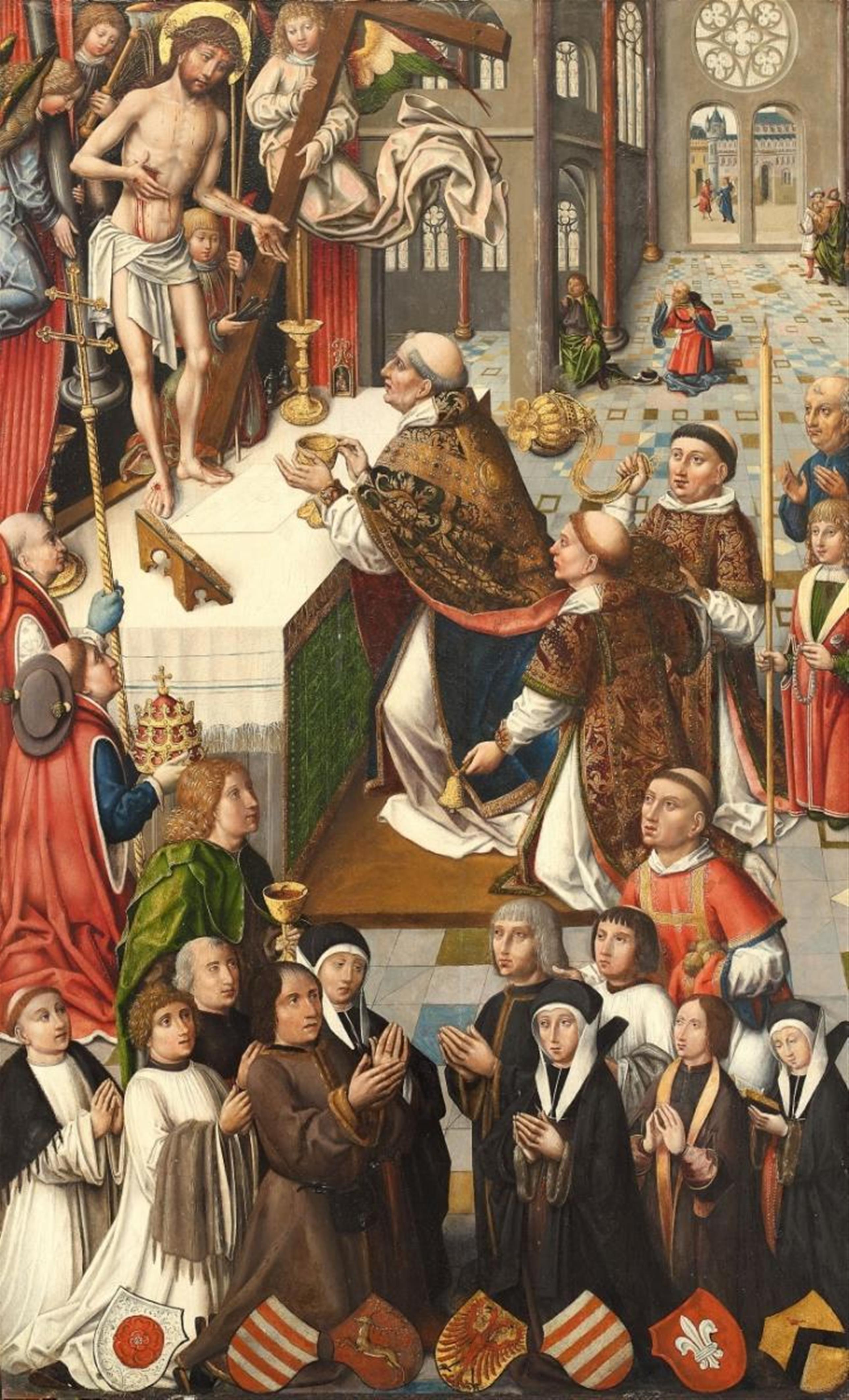 Master of the Holy Kinship, attributed to - THE MASS OF SAINT GREGORY - image-1