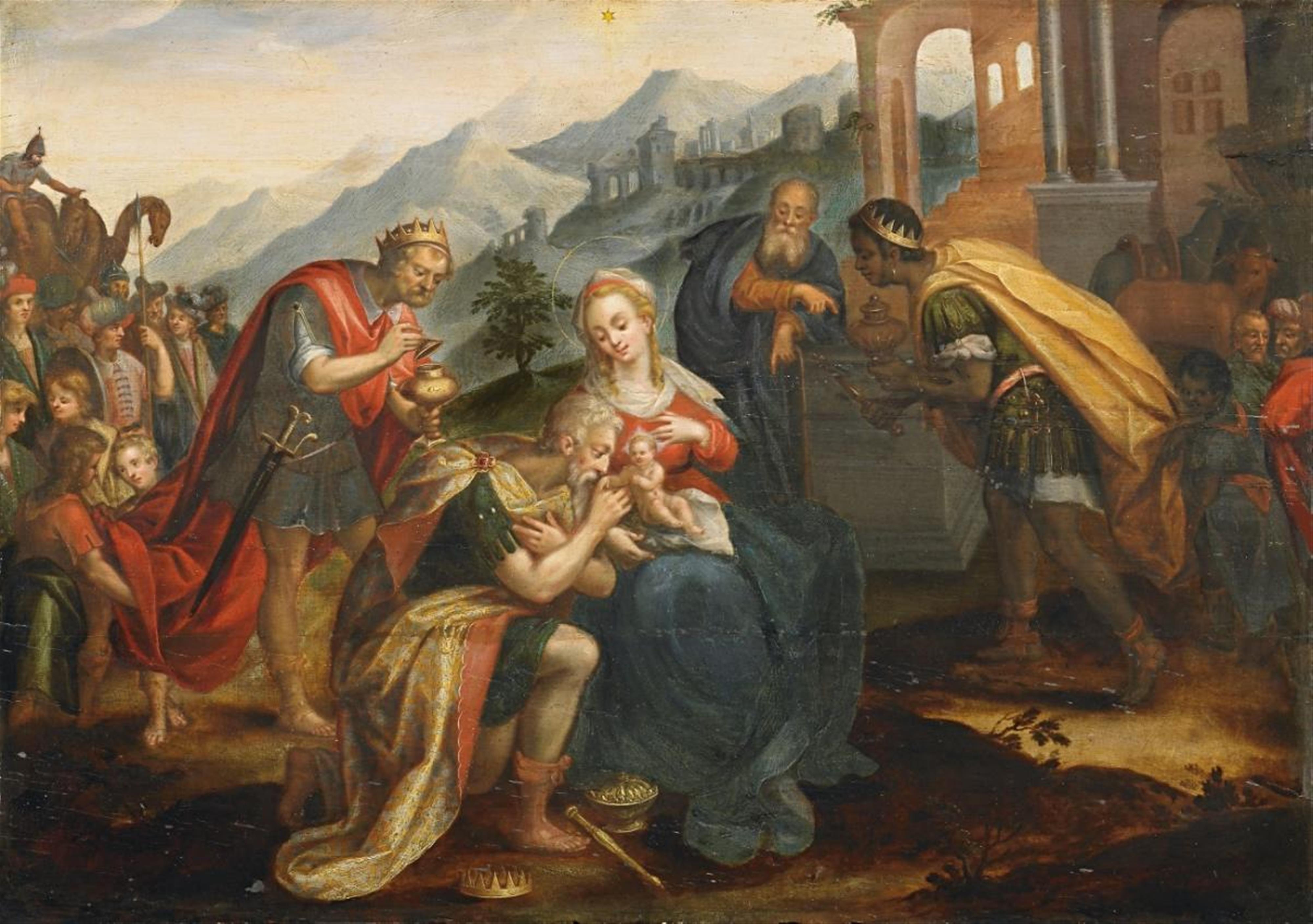 Frans Floris, attributed to - ADORATION OF THE MAGI - image-1