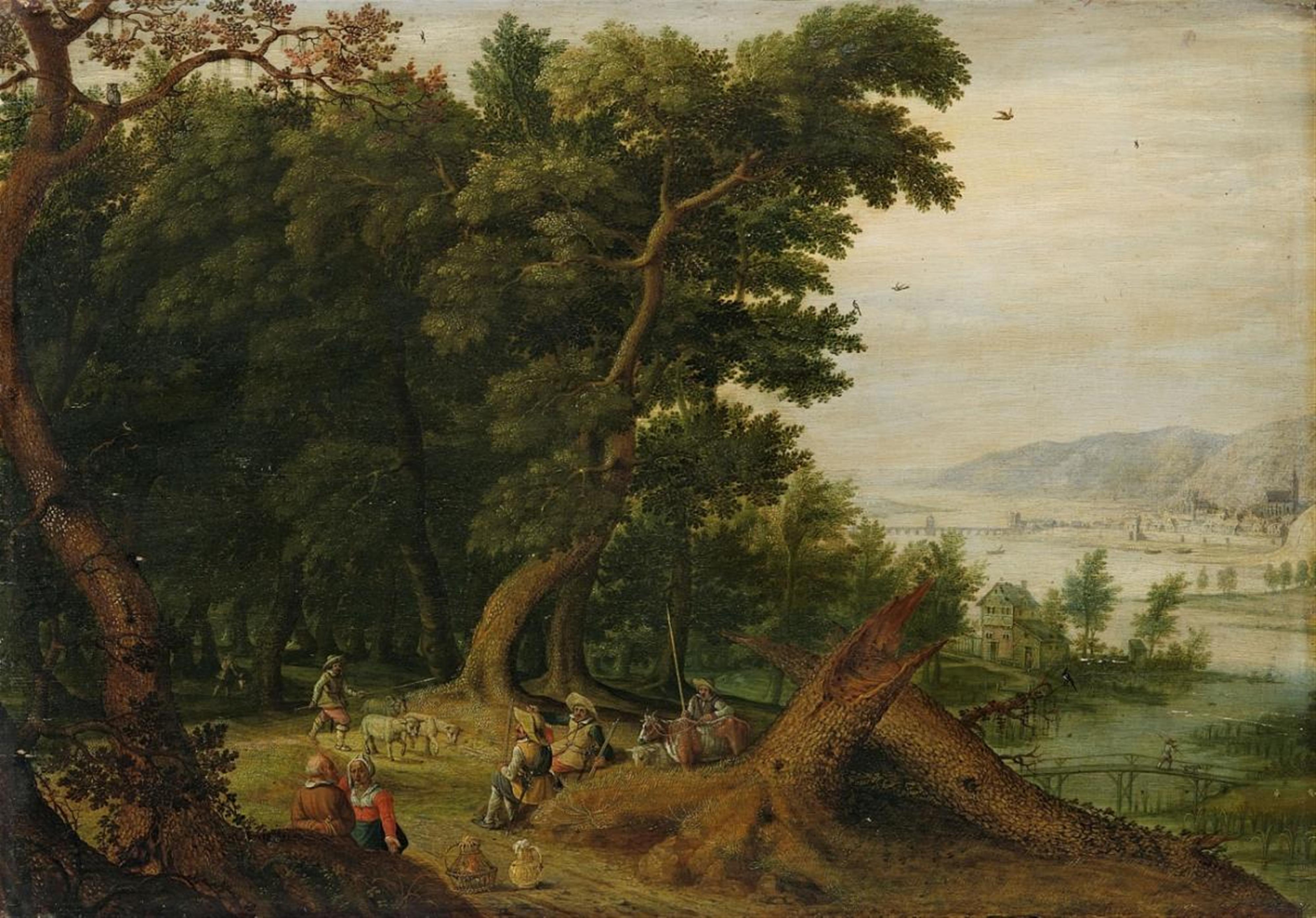 Mattheus Molanus - WOODED LANDSCAPE WITH FIGURAL STAFFAGE - image-1
