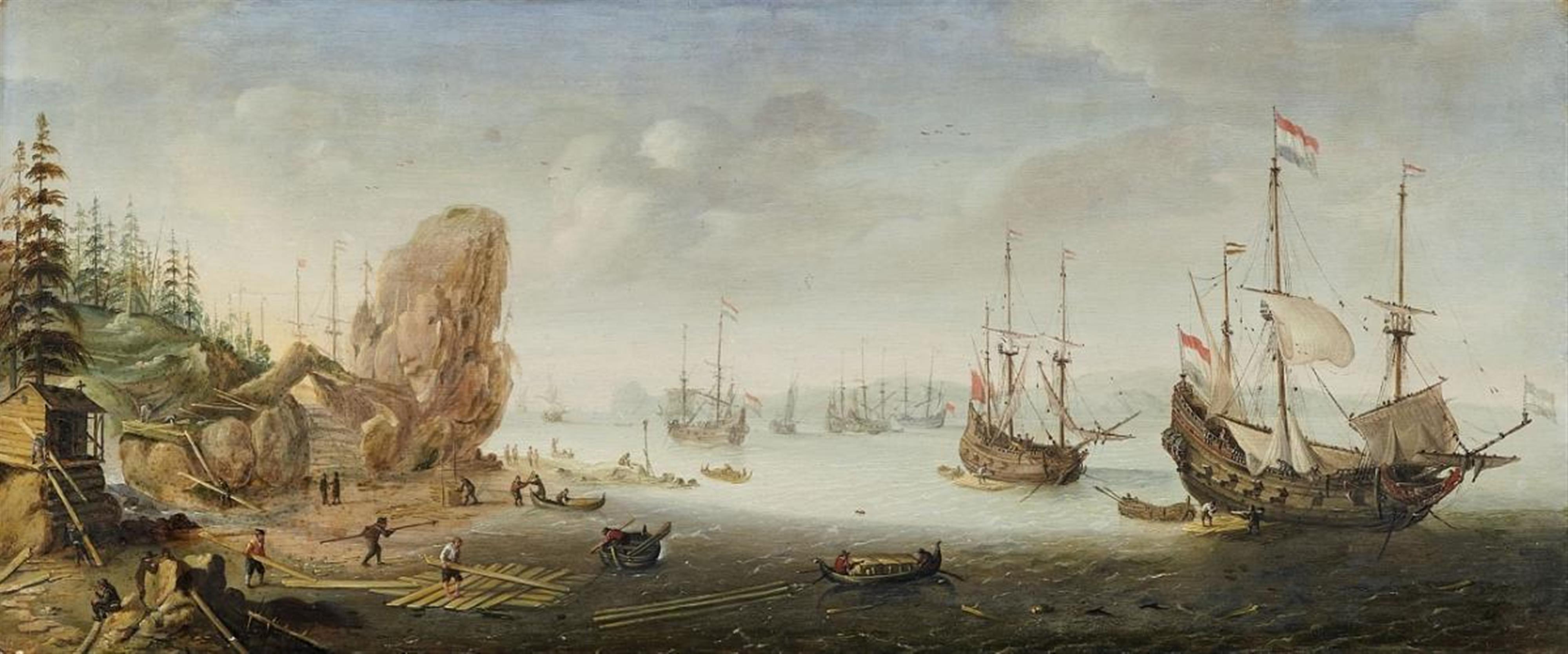 Adam Willaerts, circle of - SEASCAPE WITH DUTCH SHIPS - image-1