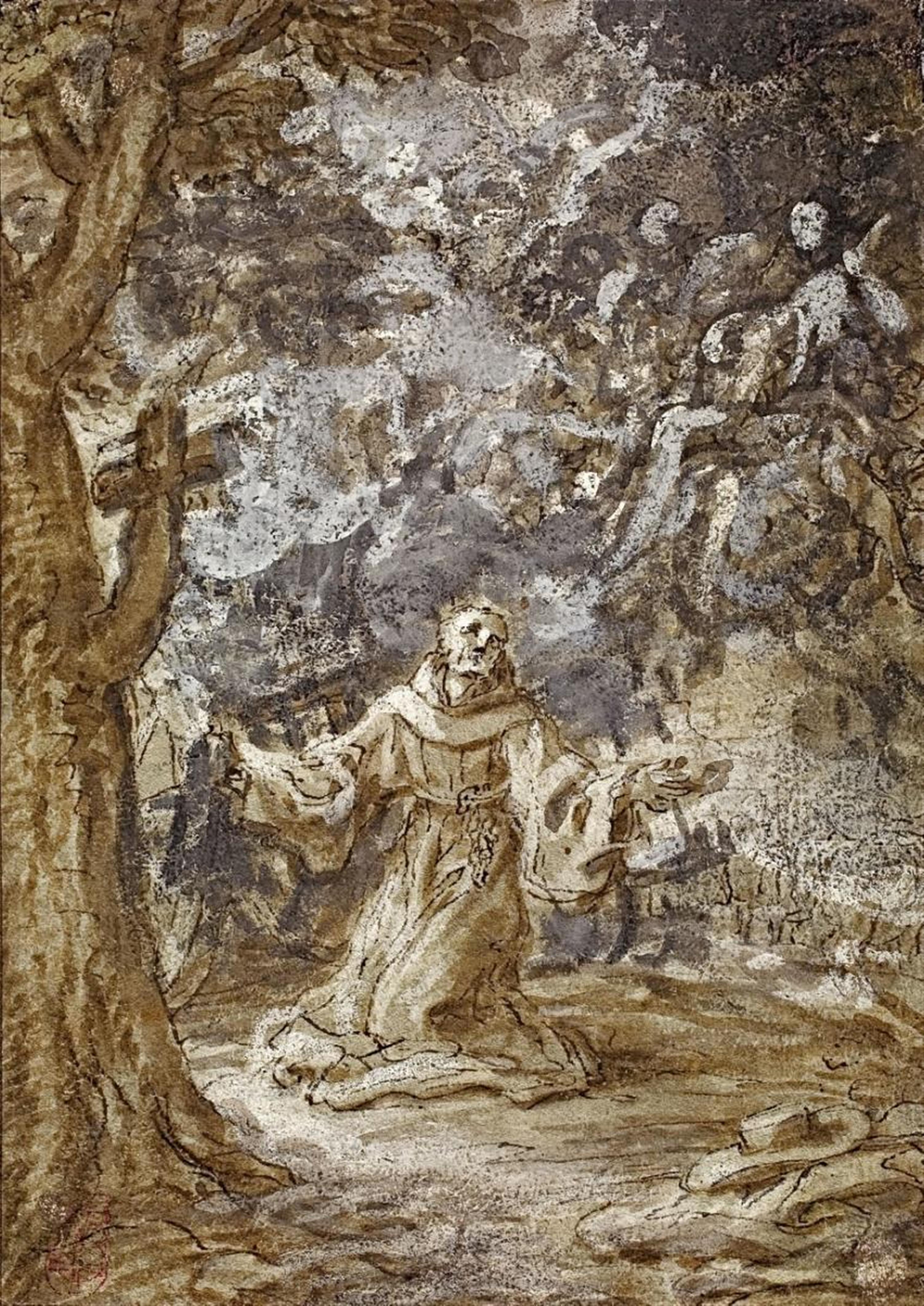 Italienischer Meister wohl Neapel 17. Jahrhundert - HEILIGER HIERONYMUS - image-1