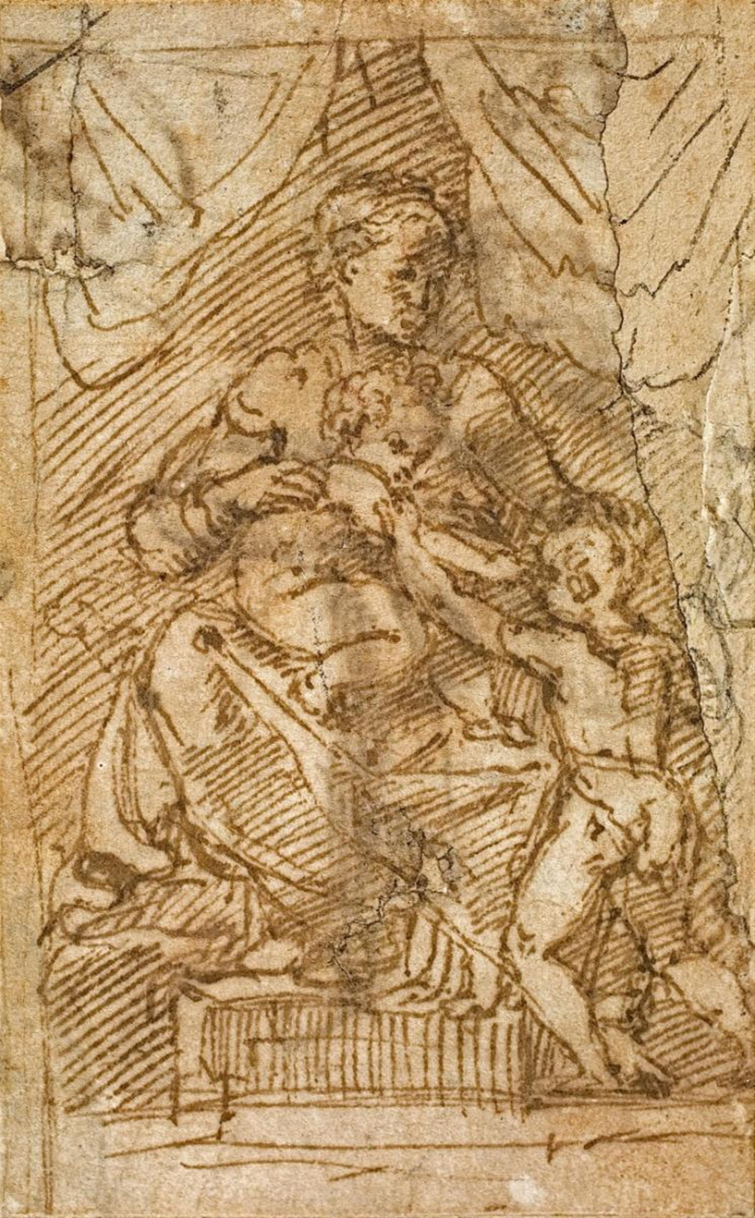 Italienischer Meister des 18. Jahrhunderts - MADONNA MIT CHRISTUS UND JOHANNES - image-1