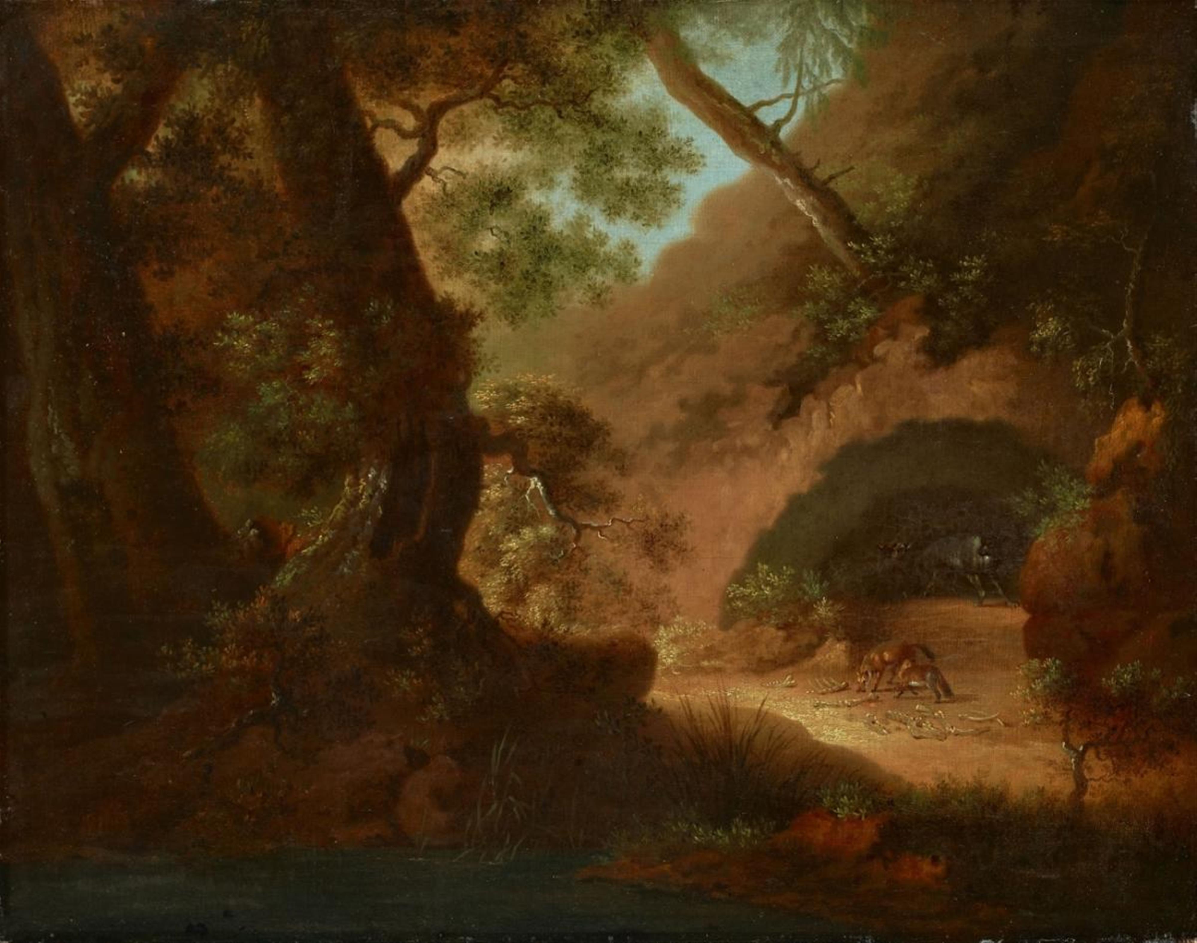 Caspar David Friedrich - Wolves in the Forrest in Front of a Cave (WOLFSSCHLUCHT) - image-1