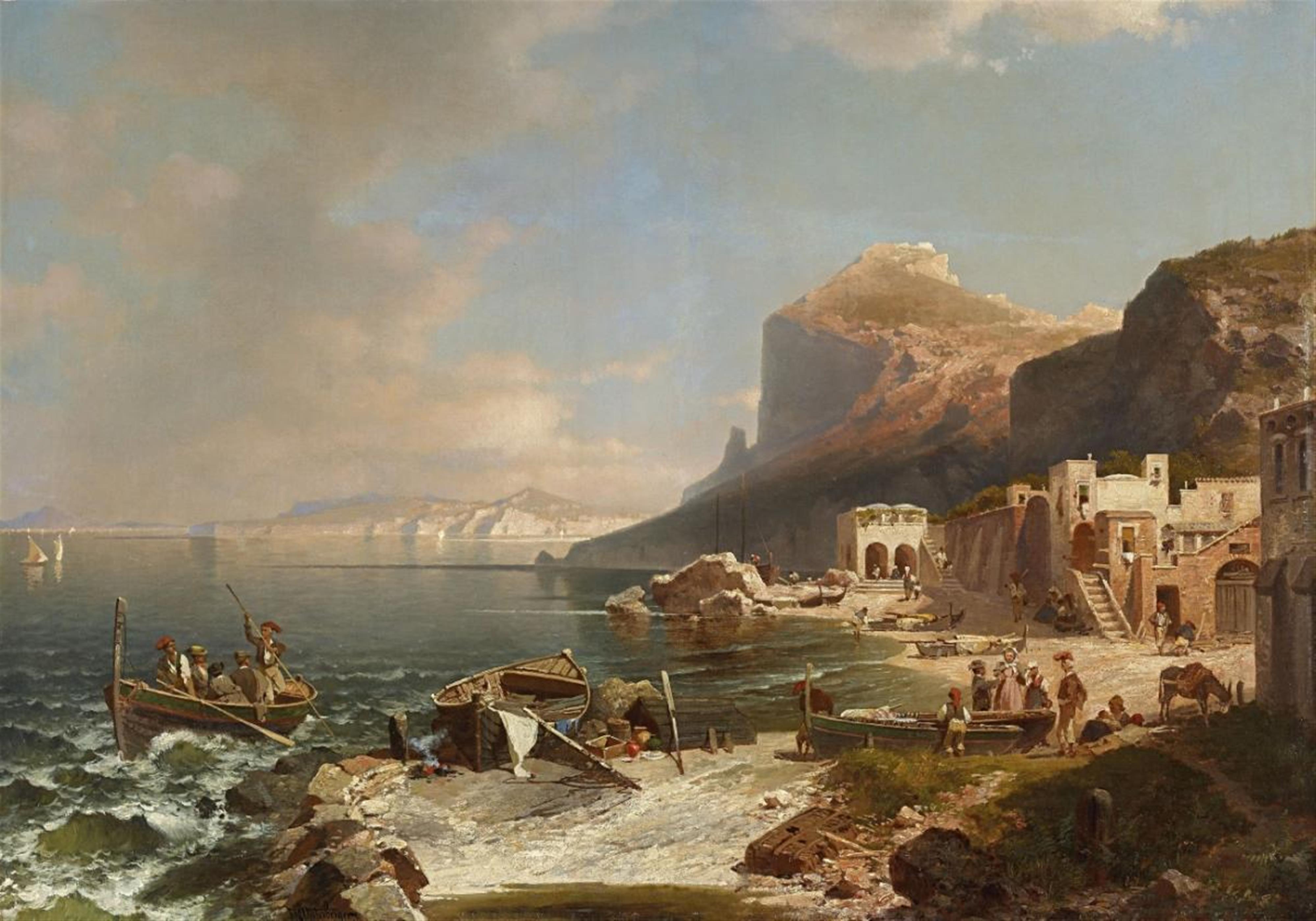 Franz Richard Unterberger - VIEW ON CAPRI SEEN FROM THE BAY OF NAPLES - image-1