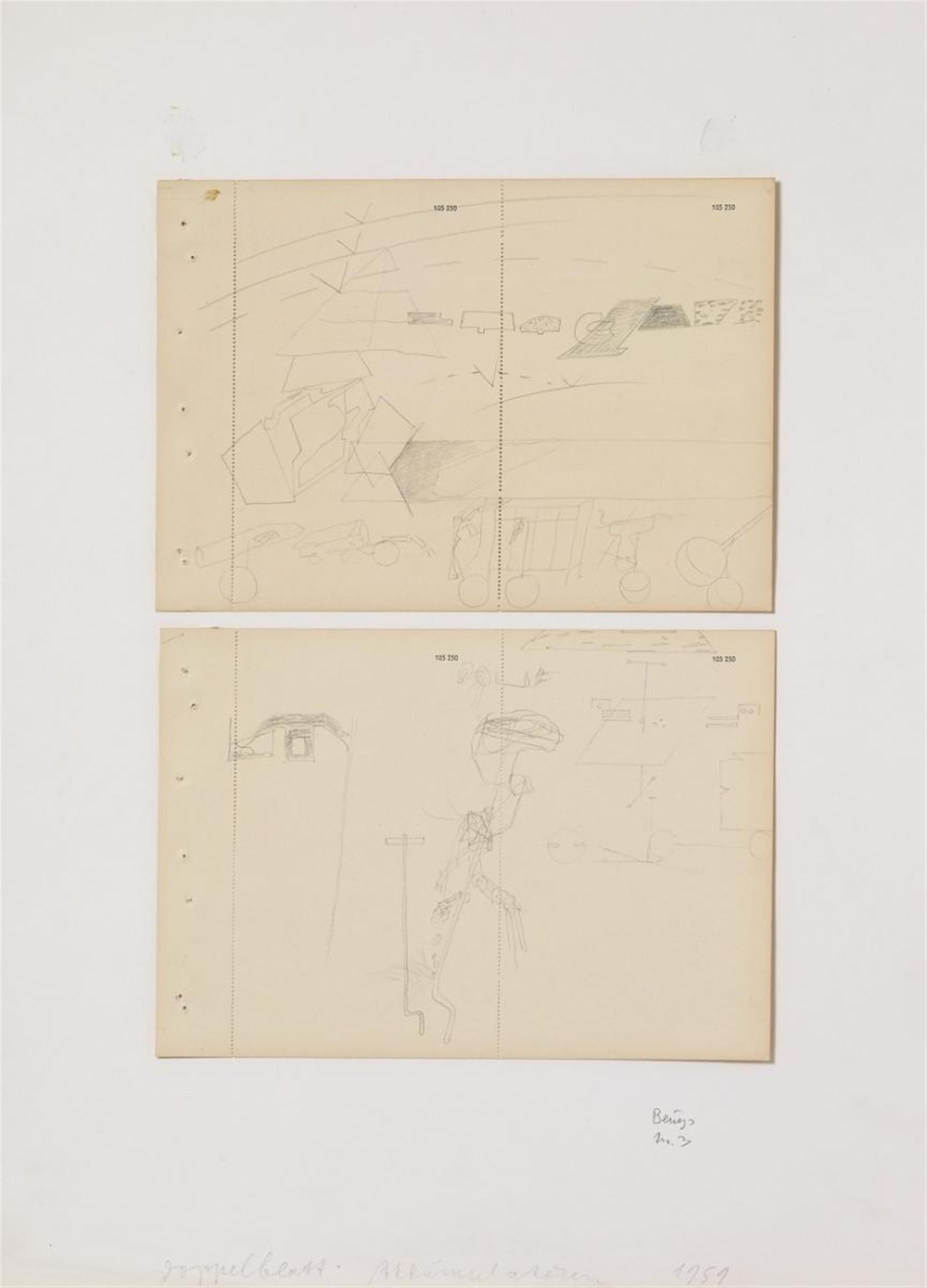 Joseph Beuys - Akkumulatoren Doppelblatt - image-1