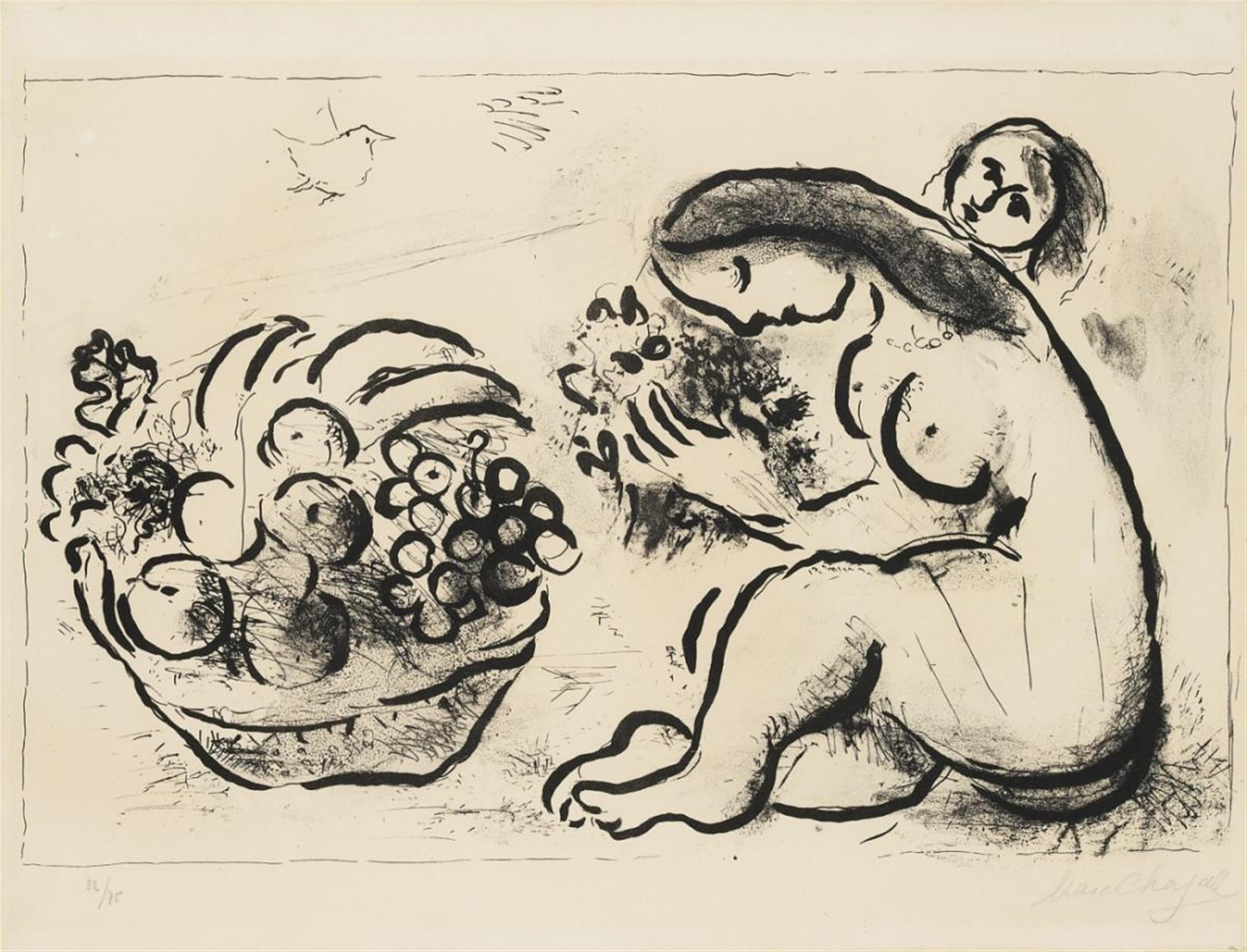 Marc Chagall - Nu à la corbeille de fruit - image-1