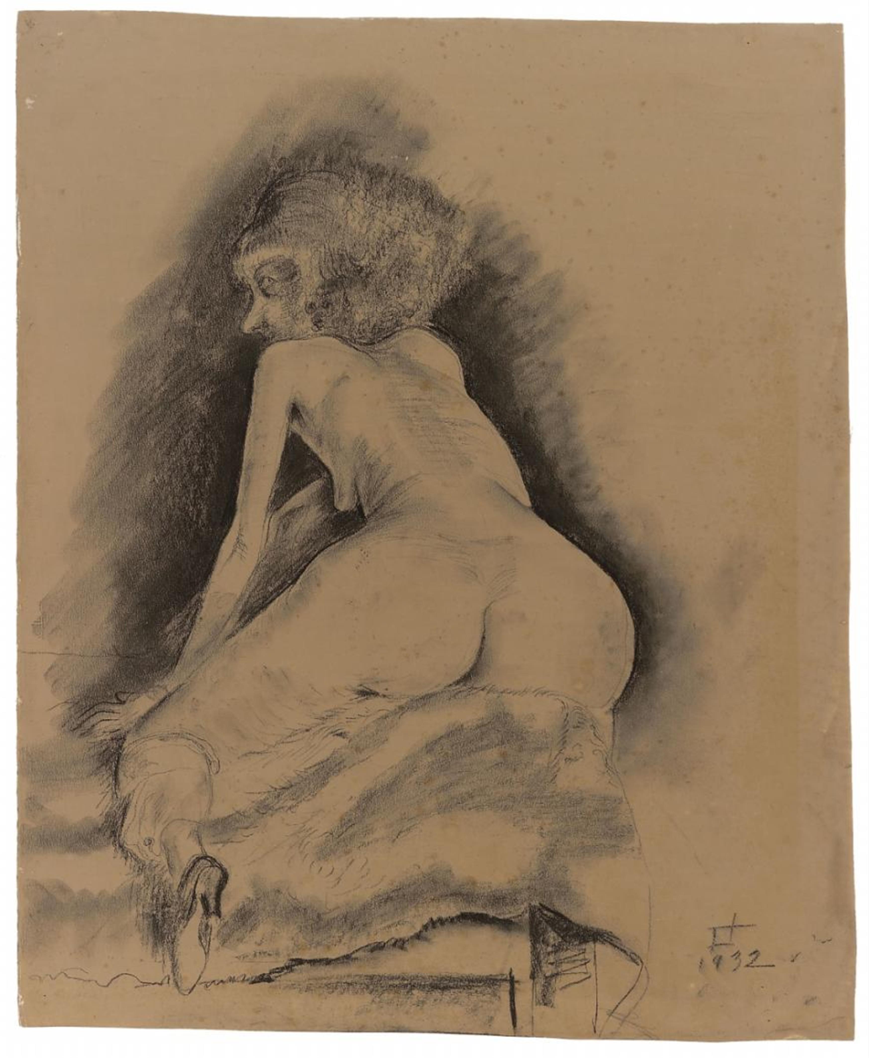 Otto Dix - Hockender weiblicher Akt (Crouching female Nude) - image-1