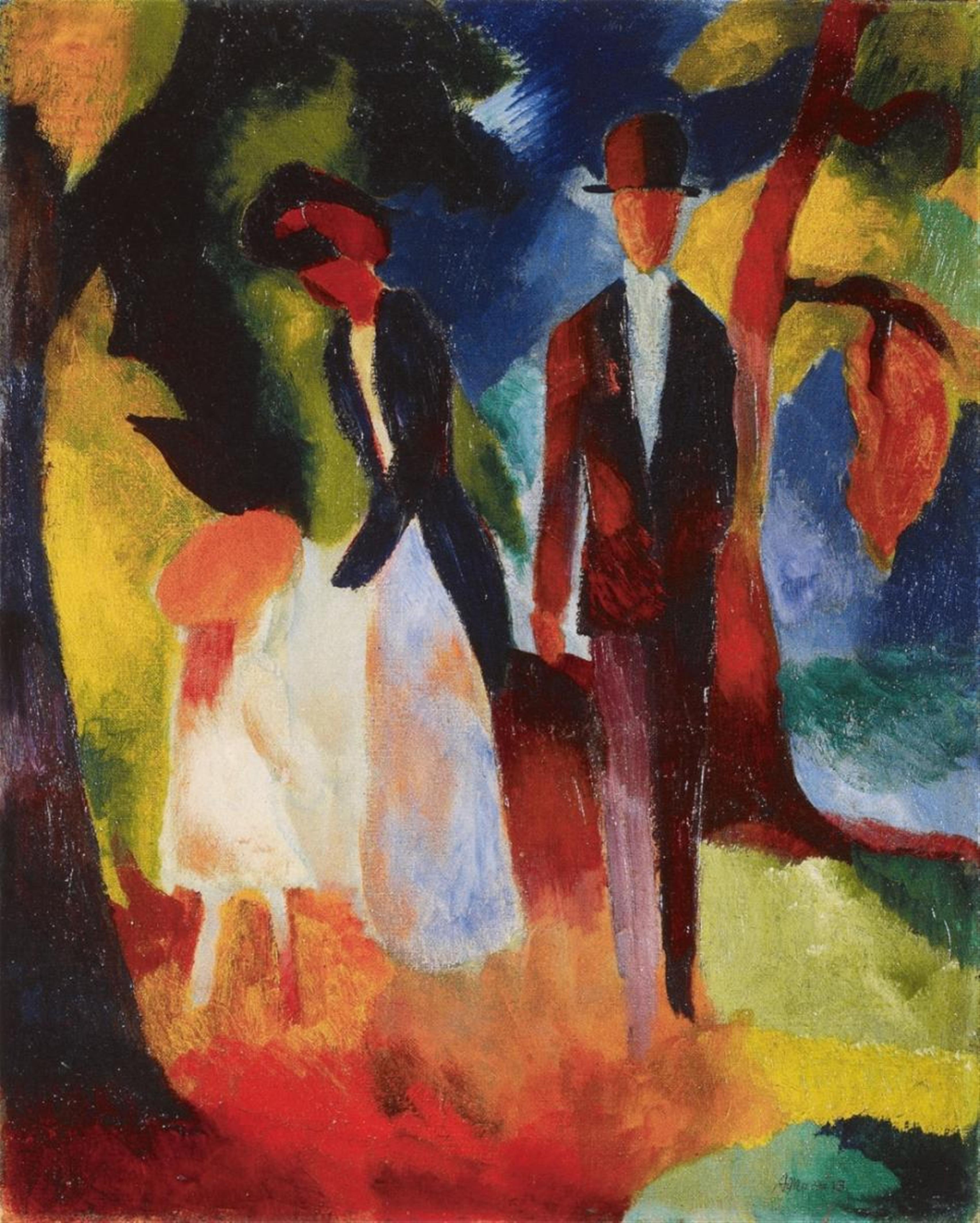 August Macke - Spaziergänger am See (Promenade at the lake) - image-2