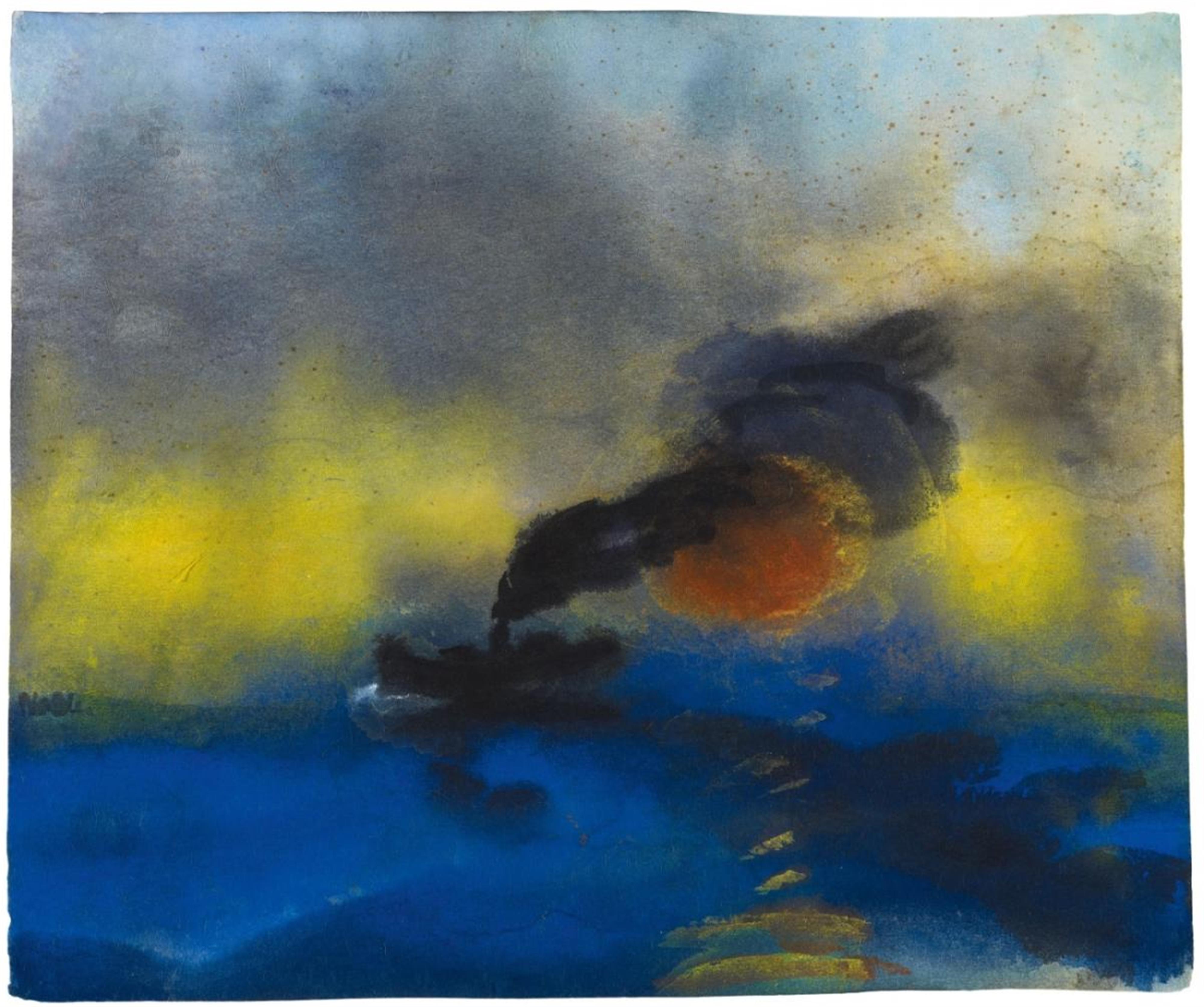 Emil Nolde - Abendliches Meer und schwarzer Dampfer (Evening sea and black steamer) - image-2