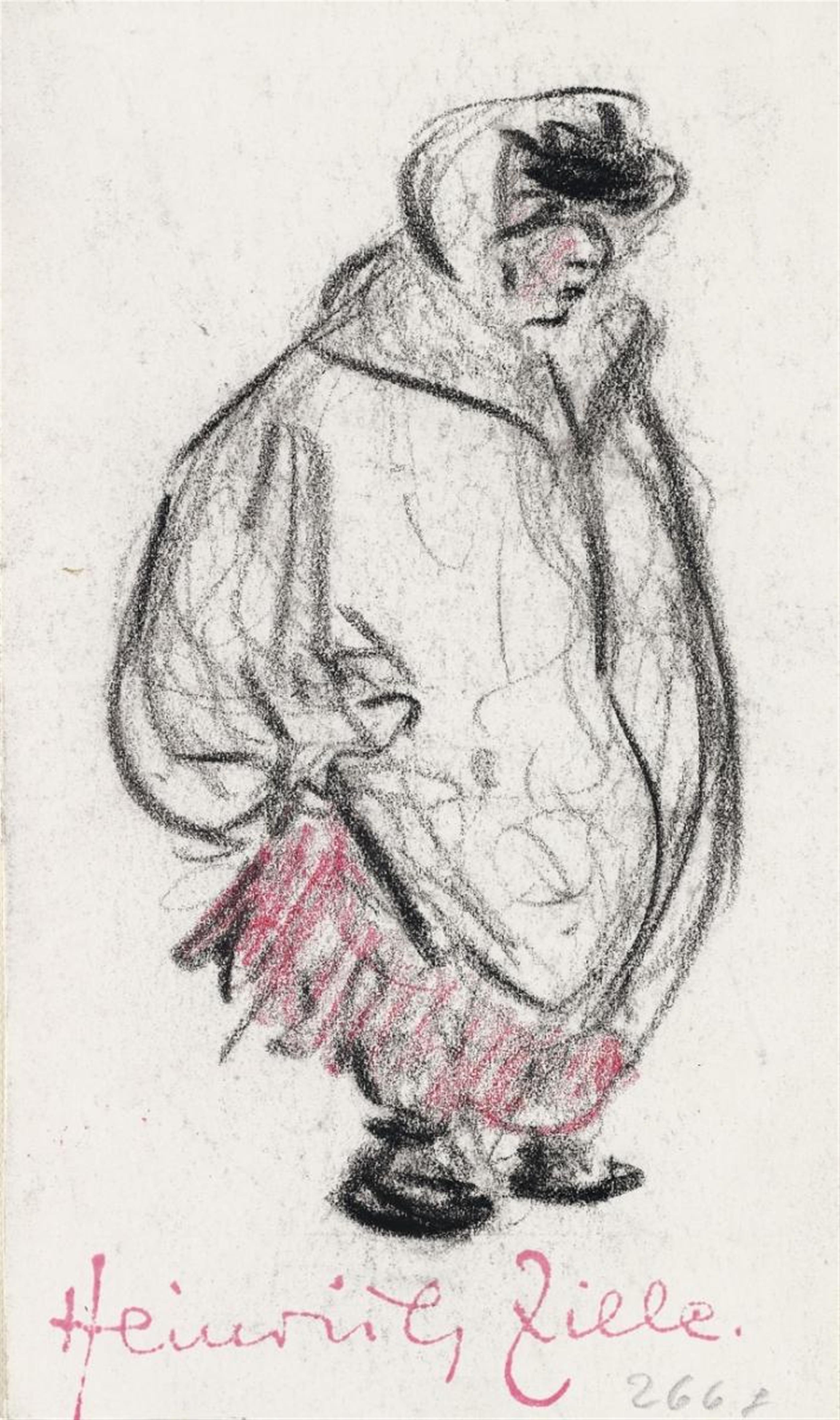 Heinrich Zille - Mädchen im dicken Mantel (Girl in a thick coat) - image-1