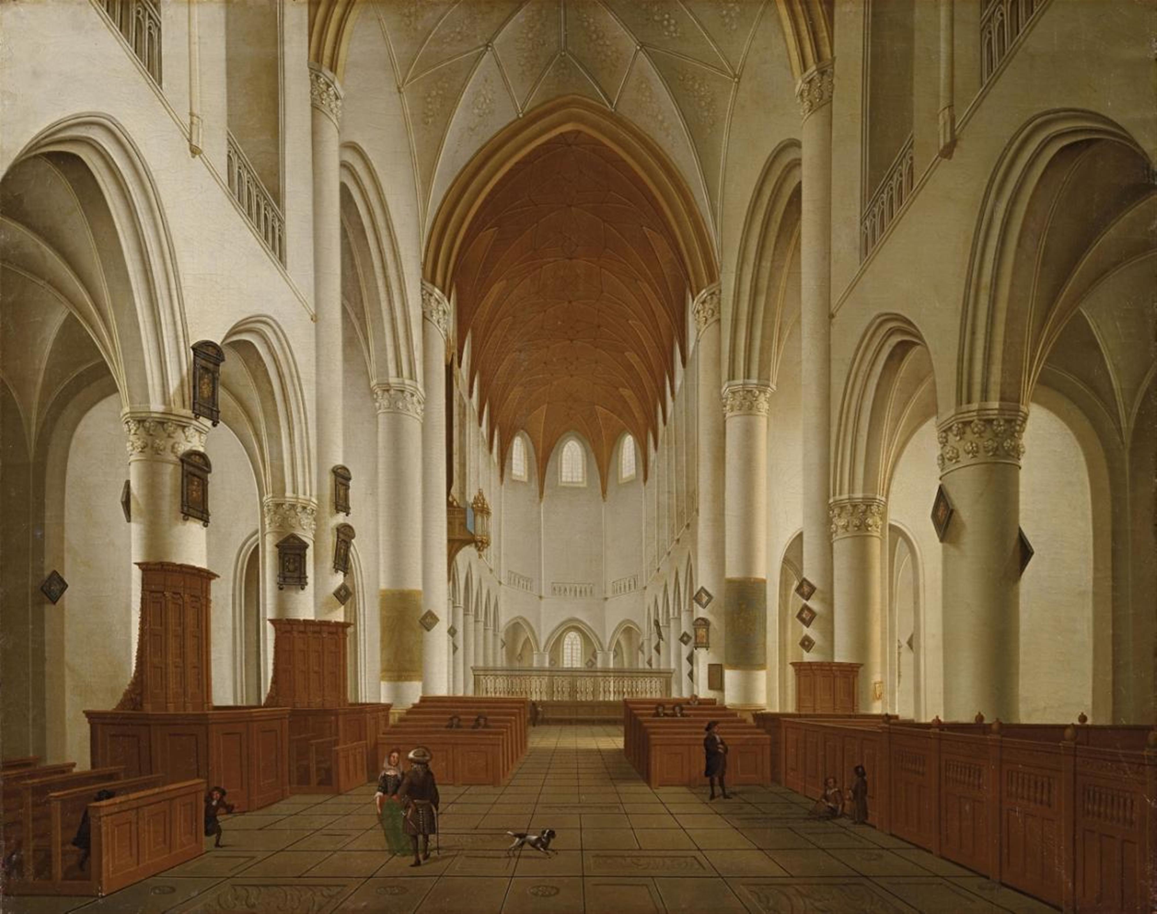 Isaac van Nickelen, zugeschrieben - INNENRAUM DER KIRCHE ST. BAVO IN HAARLEM - image-1