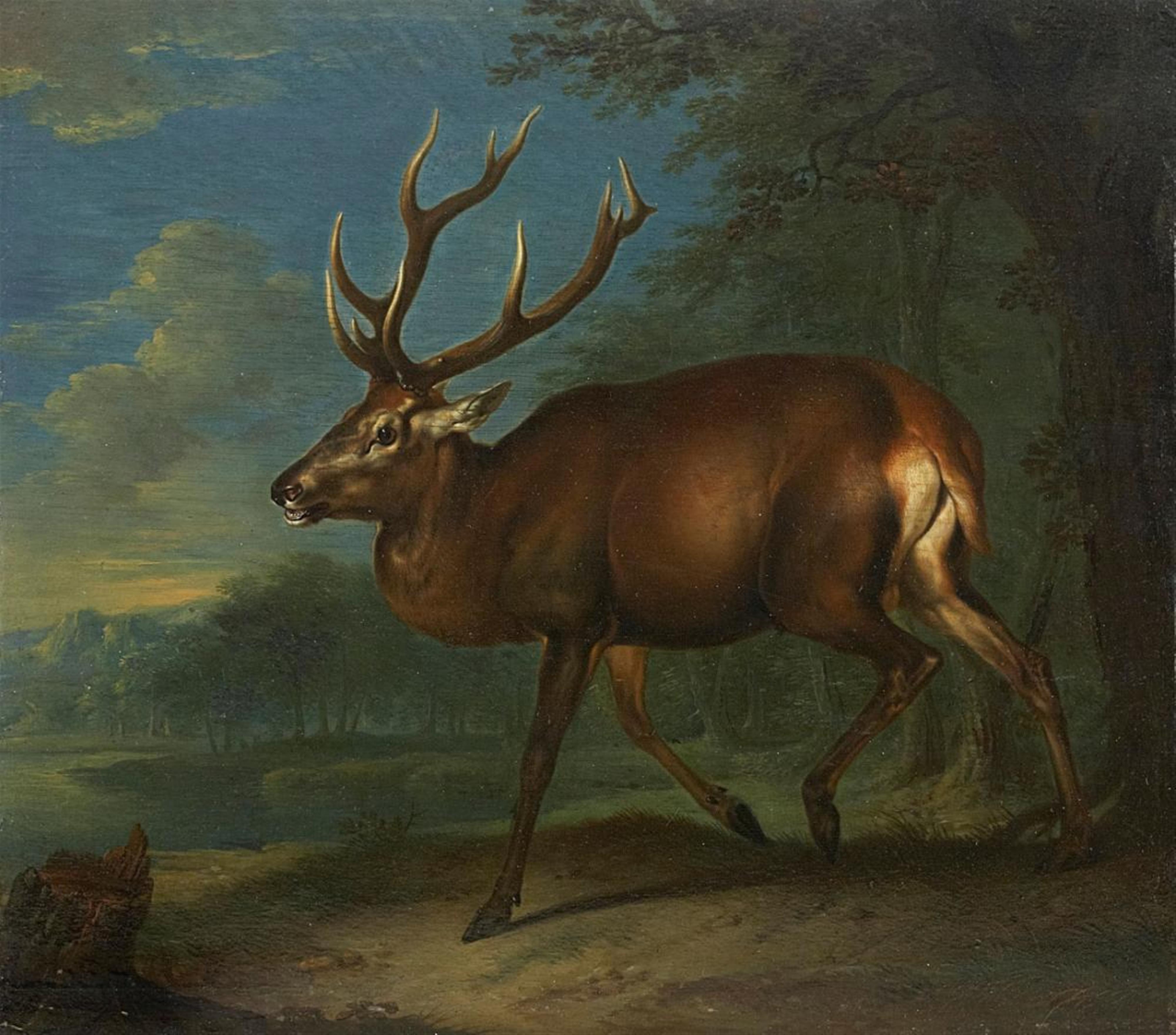 Johann Elias Ridinger, attributed to - WOODED LANDSCAPE WITH DEER - image-1