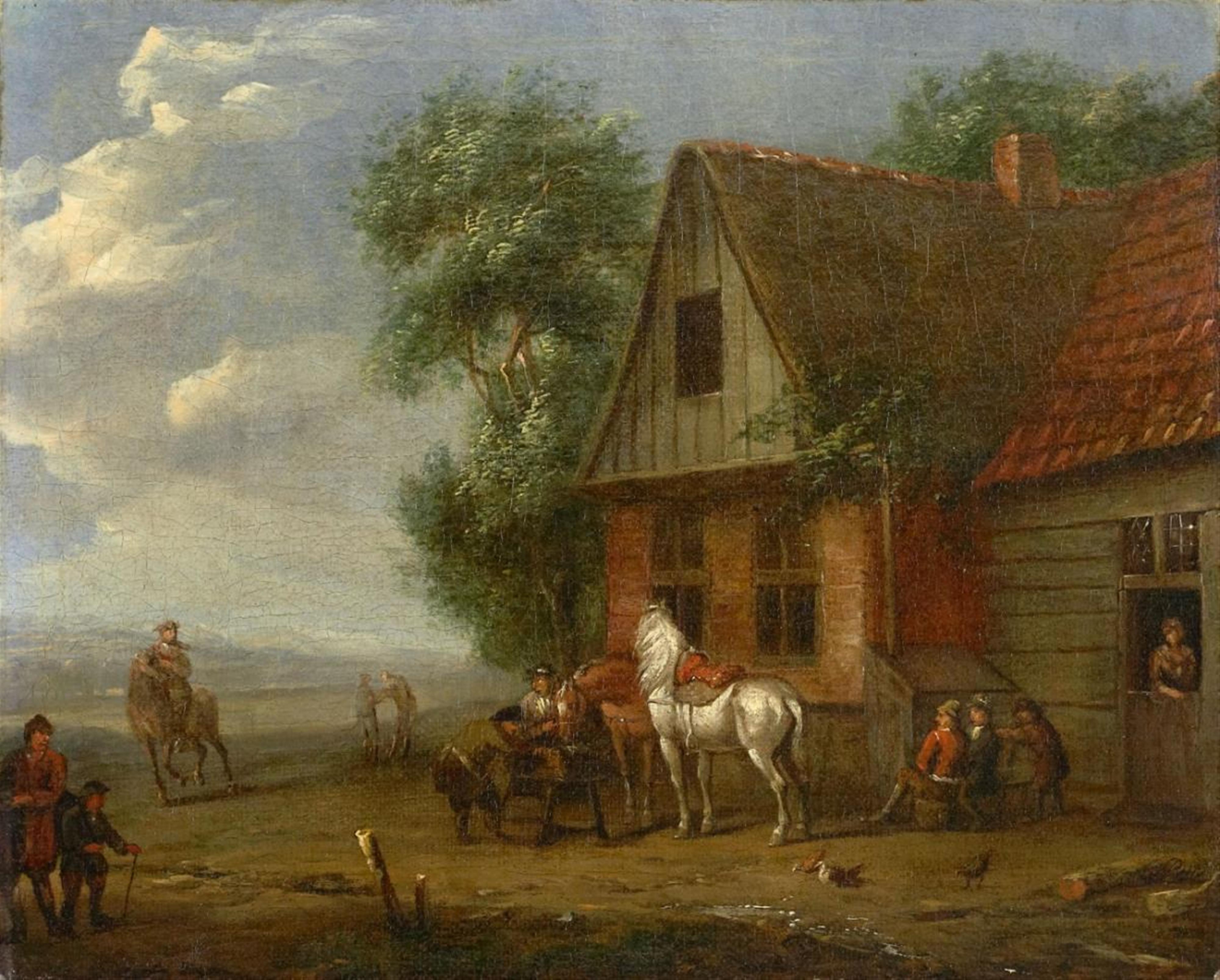 Pieter Wouwerman, attributed to - HORSES AT A WATERING PLACE - image-1
