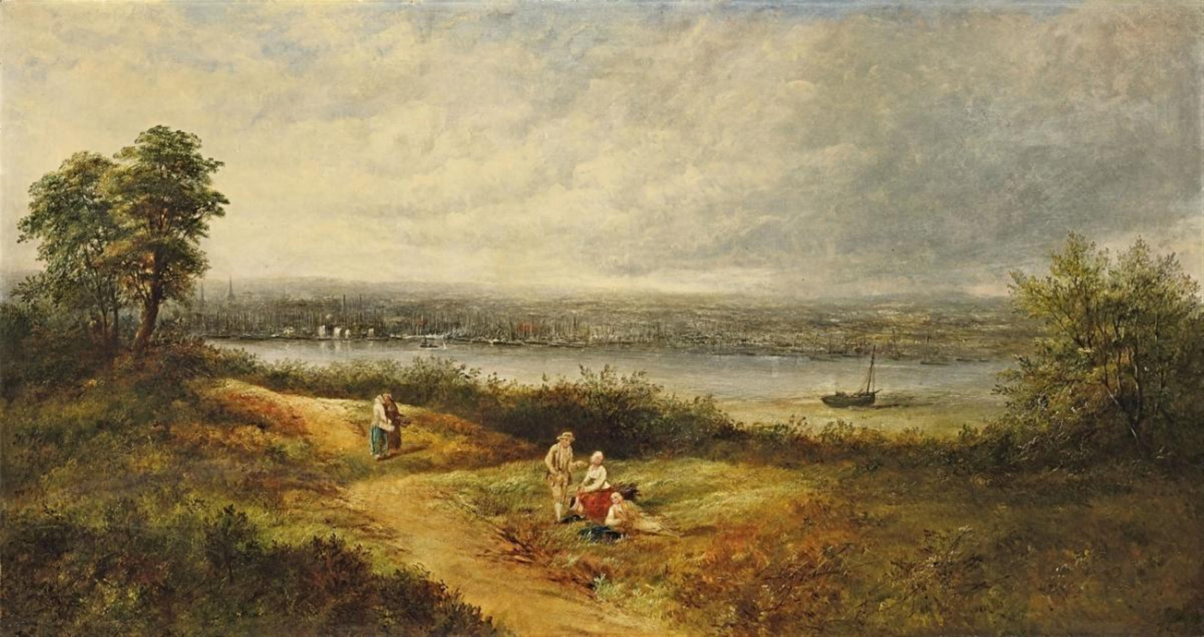 David Cox the Younger, attributed to - LANDSCAPE WITH RIVER THAMES - image-1