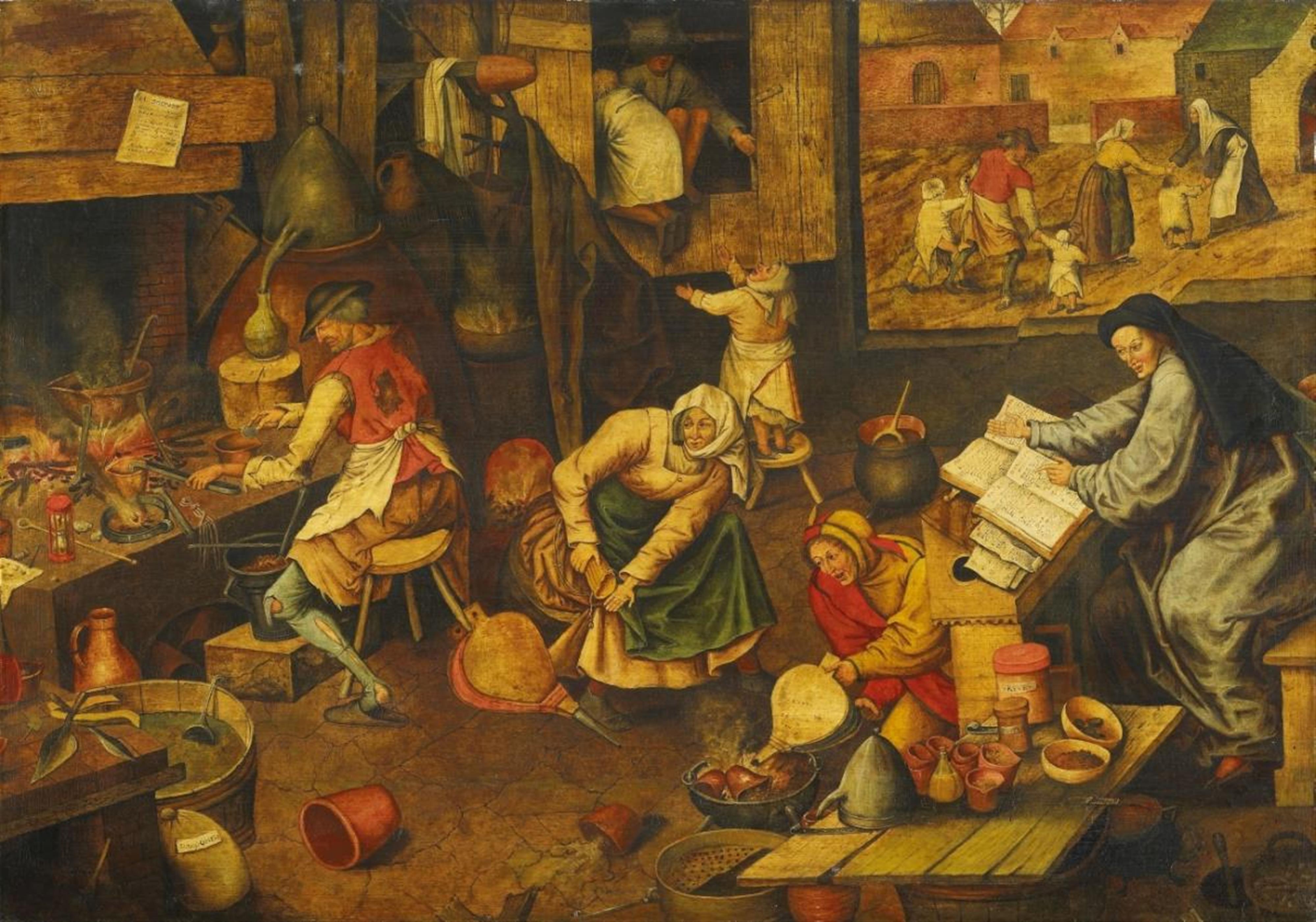 Pieter Brueghel the Elder, follower of - The Alchemist - image-1