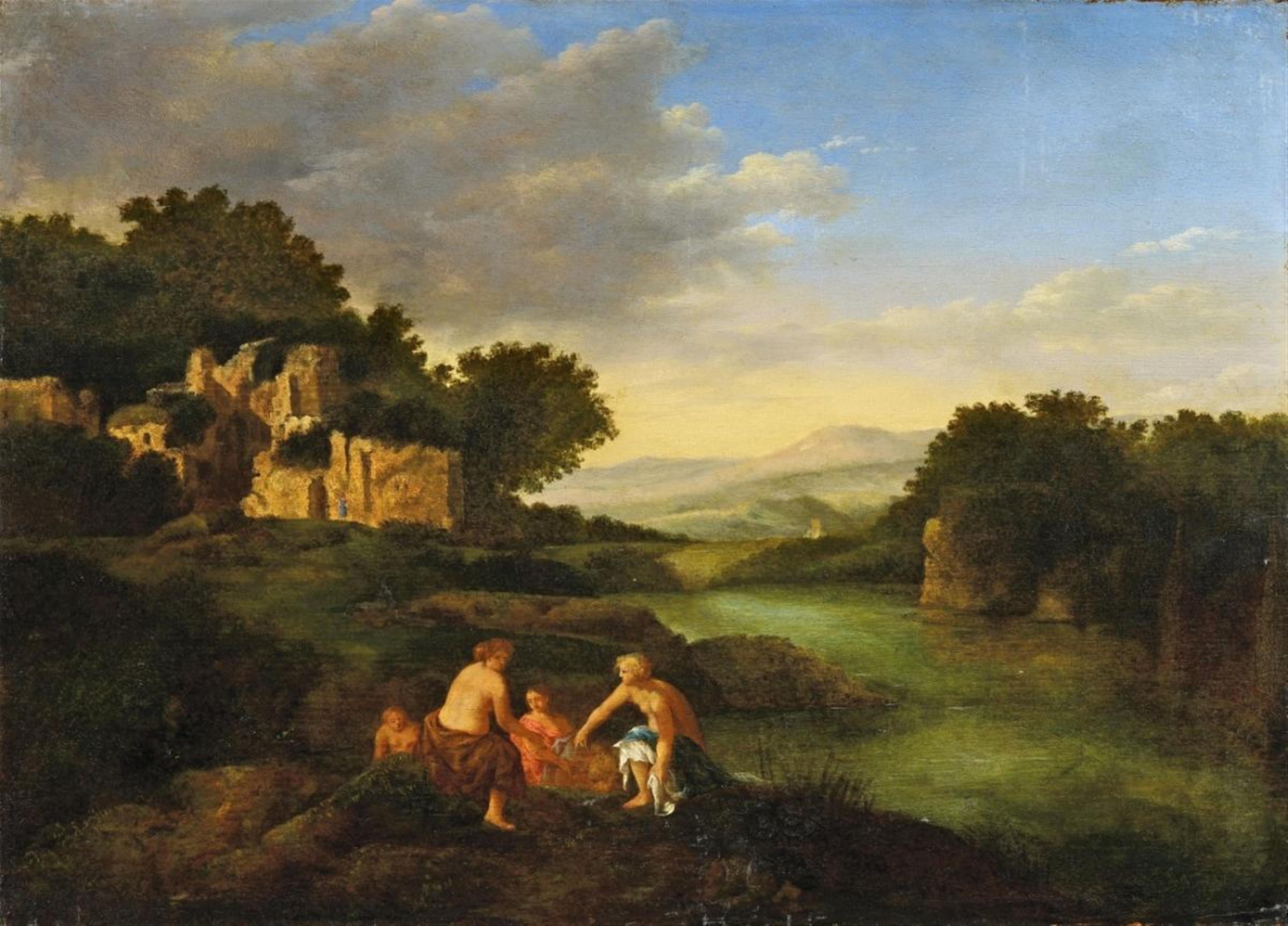 Cornelis van Poelenburgh - LANDSCAPE WITH NYMPHS - image-1