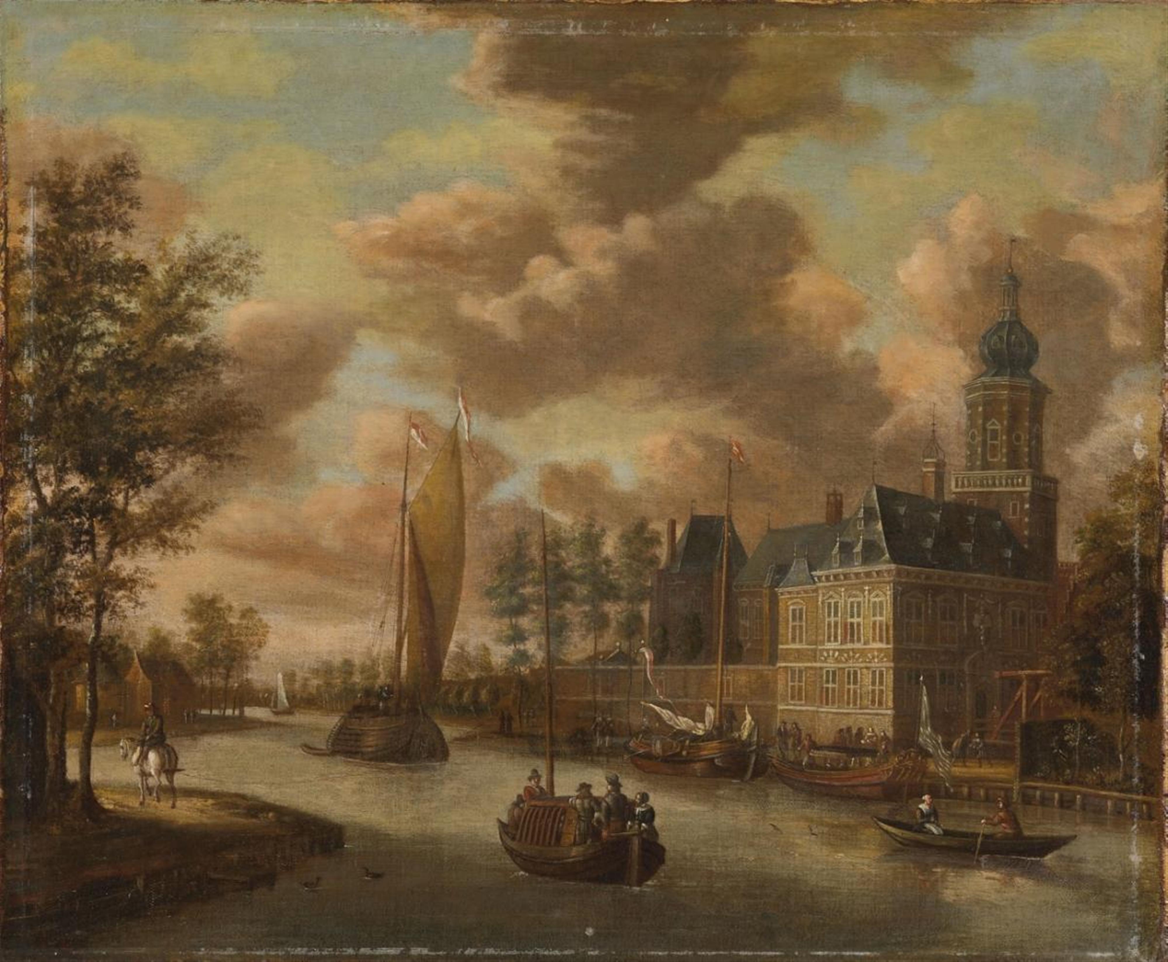 Jacobus Storck, attributed to - NIJENRODE CASTLE IN BREUKELEN AT THE RIVER VECHT - image-1