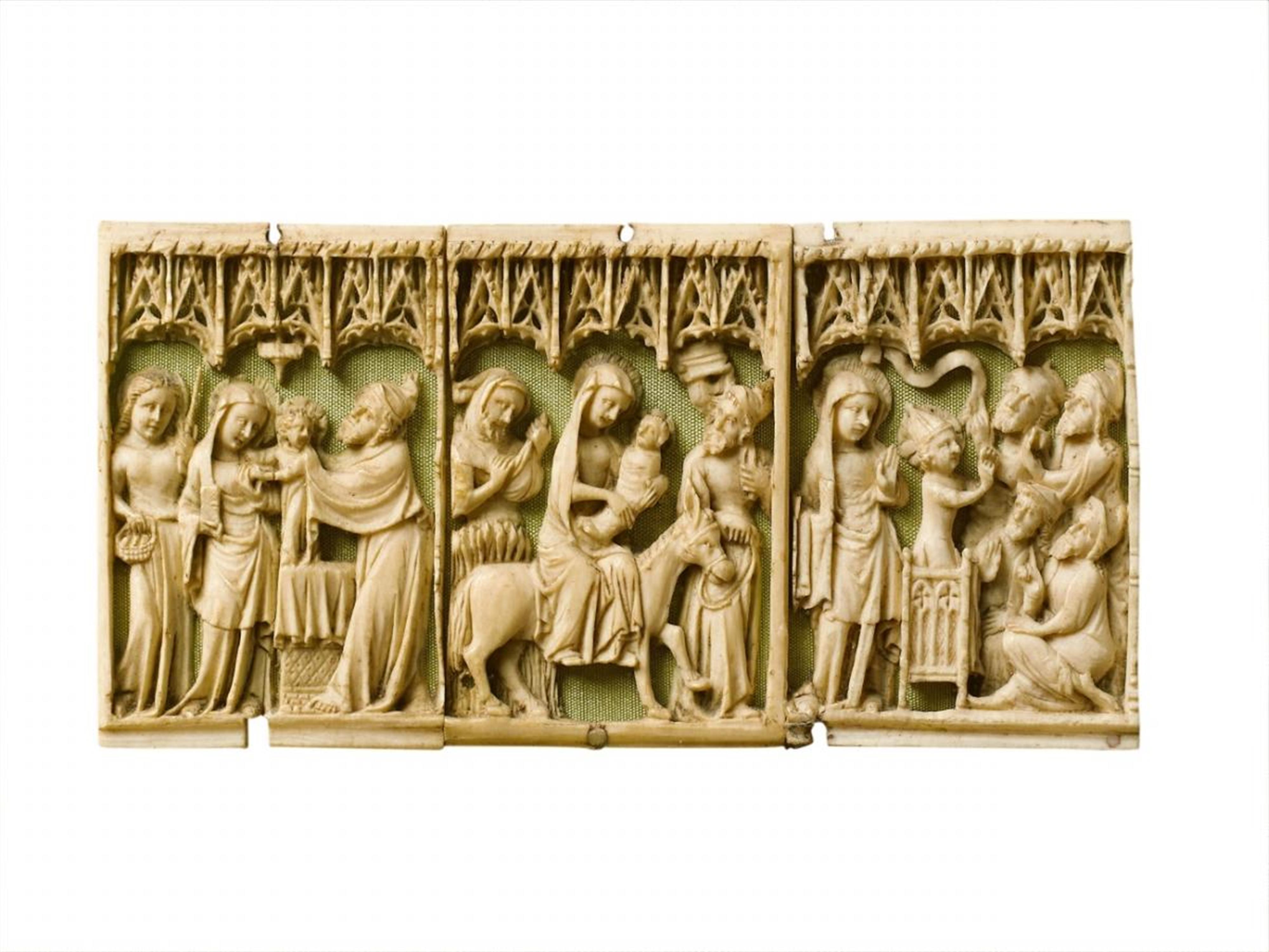 An carved ivory relief of THE PASSION OF CHRIST - image-1