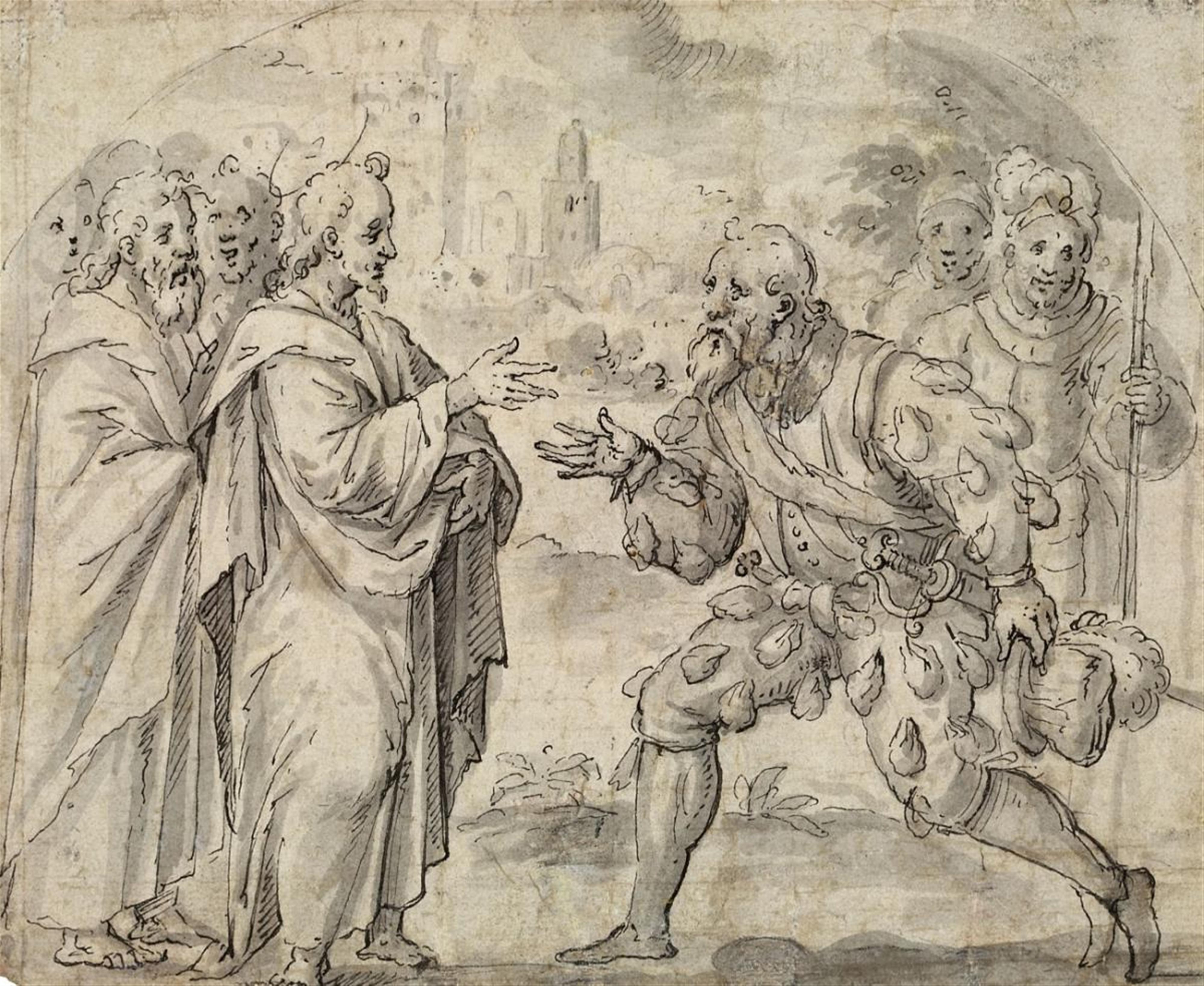 Flämischer Meister Anfang 17. Jahrhunderts - CHRISTUS UND DER HAUPTMANN VON KAPHARNAUM - image-1
