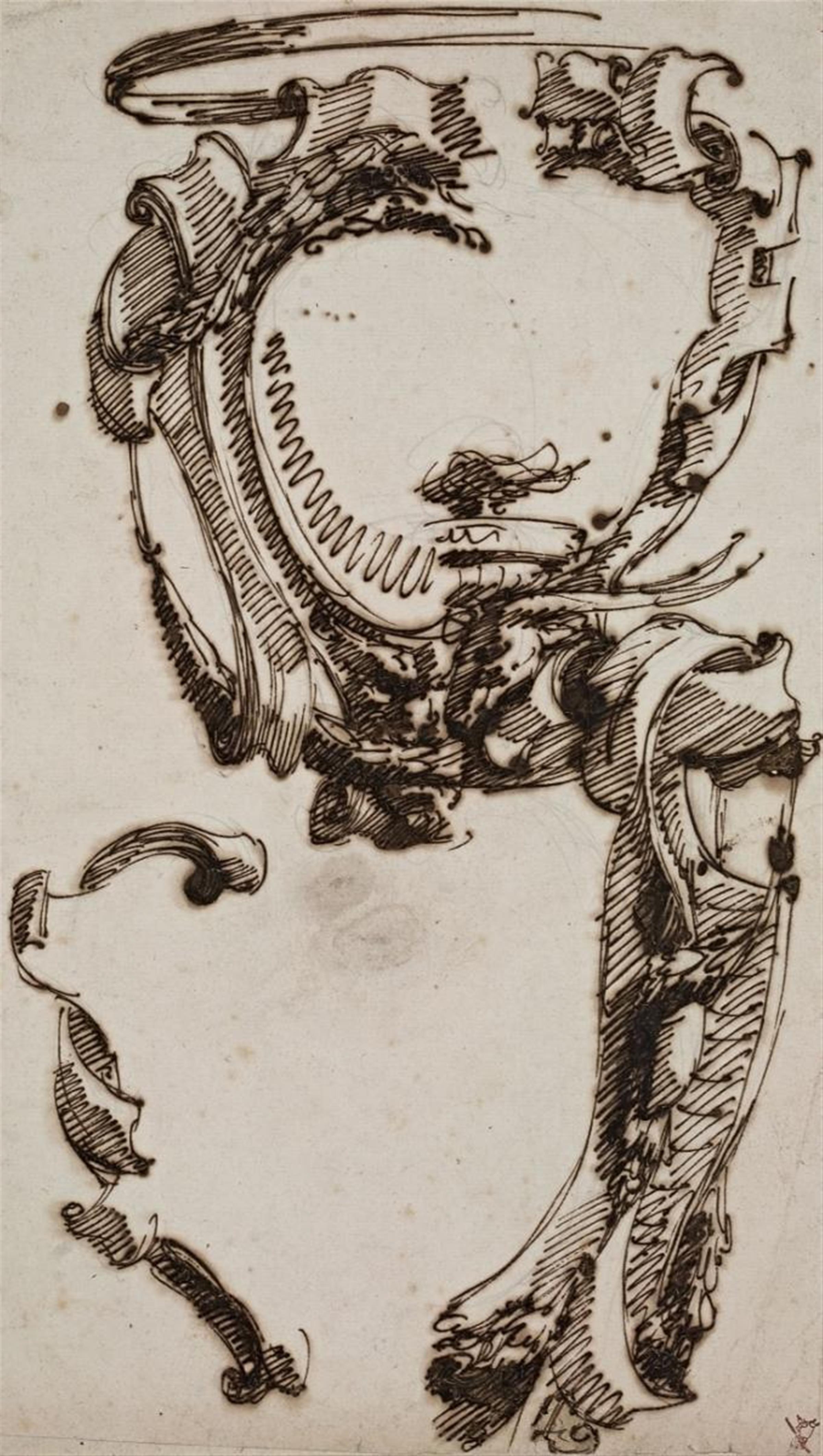 Italian School, 17th century - STUDY FOR A ROCAILLE - image-1