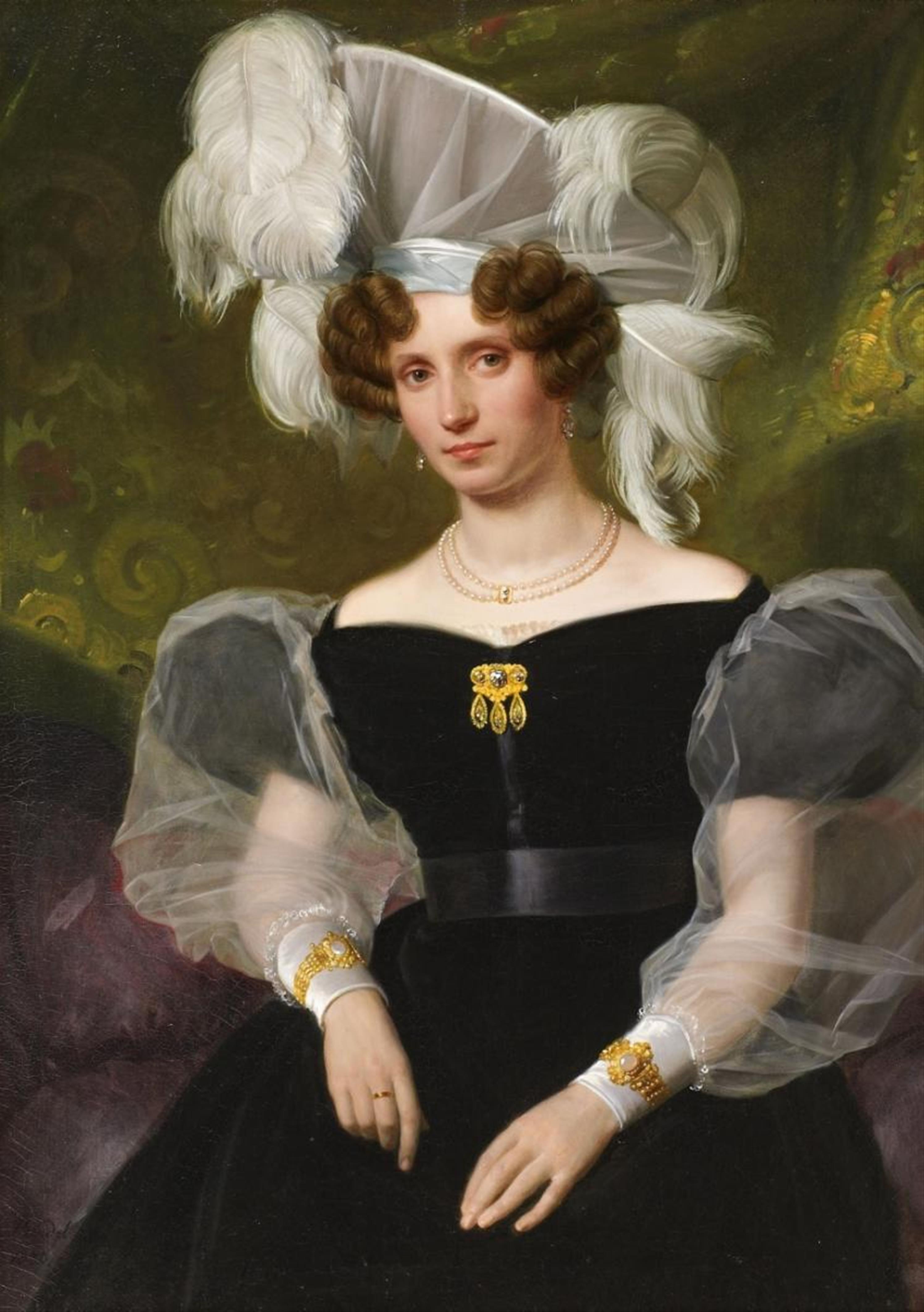 August Riedel - PORTRAIT OF MRS. VON SCHENK (?) - image-1