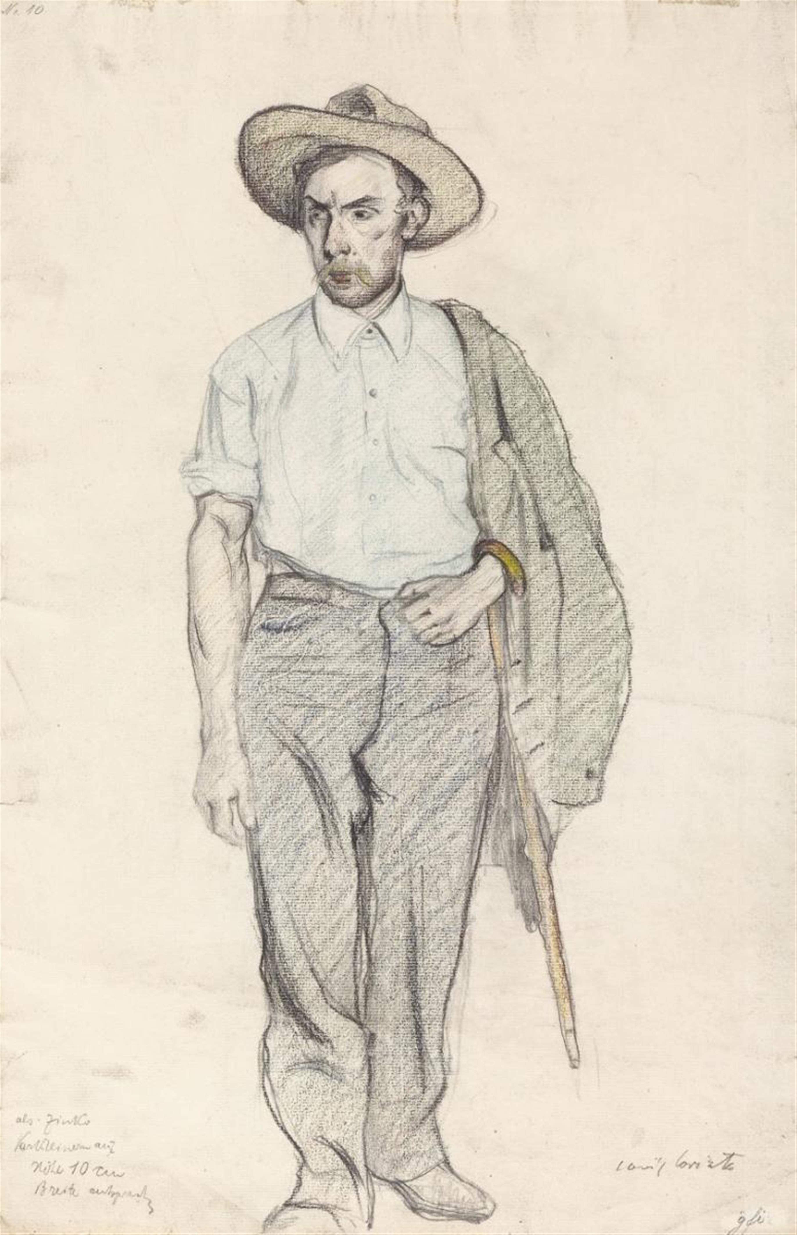 Lovis Corinth - Mann mit Schlapphut (Man with Floppy Hat) - image-1