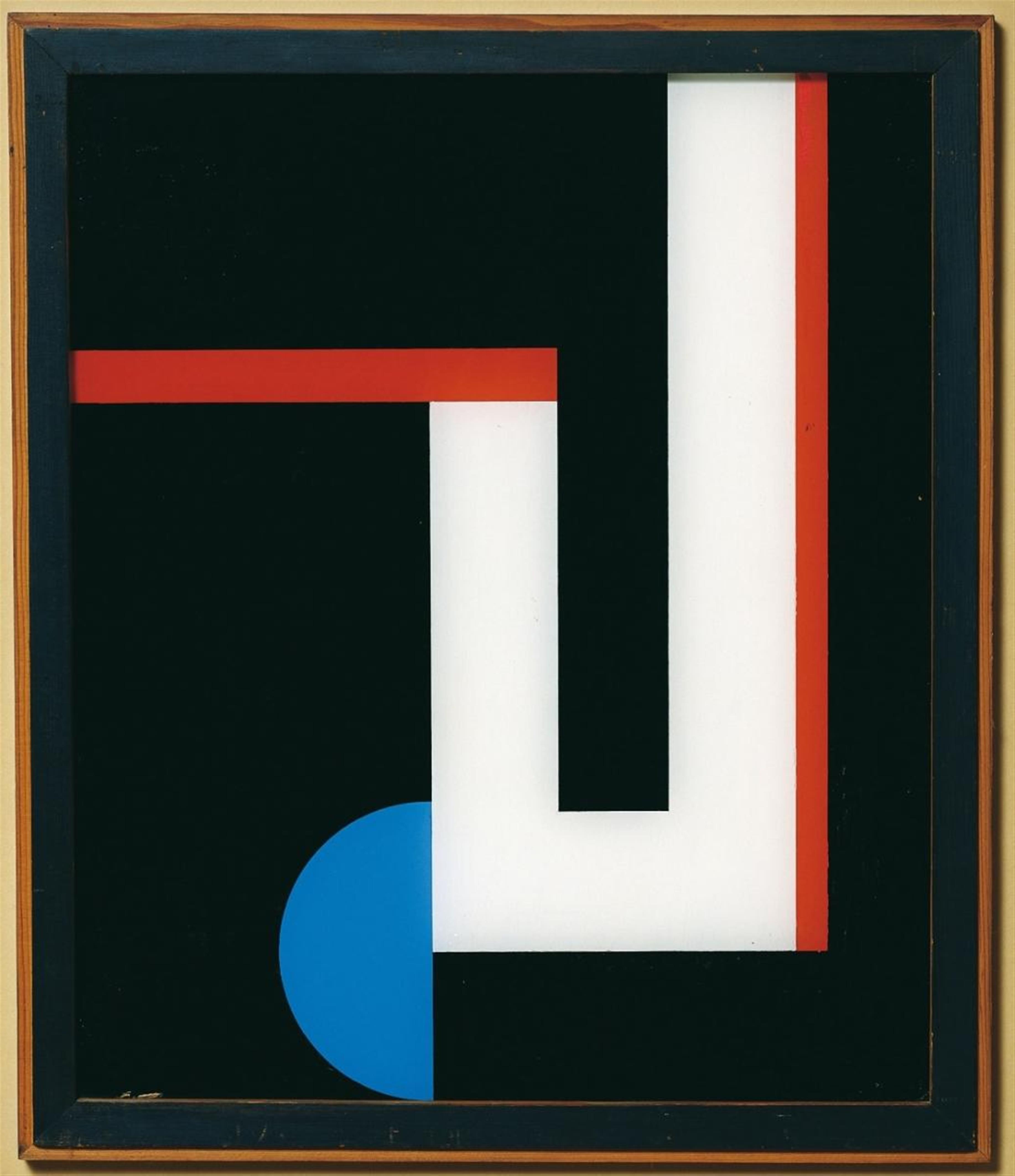 Walter Dexel - Glasbild 1928 II oder Blaue Scheibe (Painting on Glass 1928 II or Blue Disk) - image-1