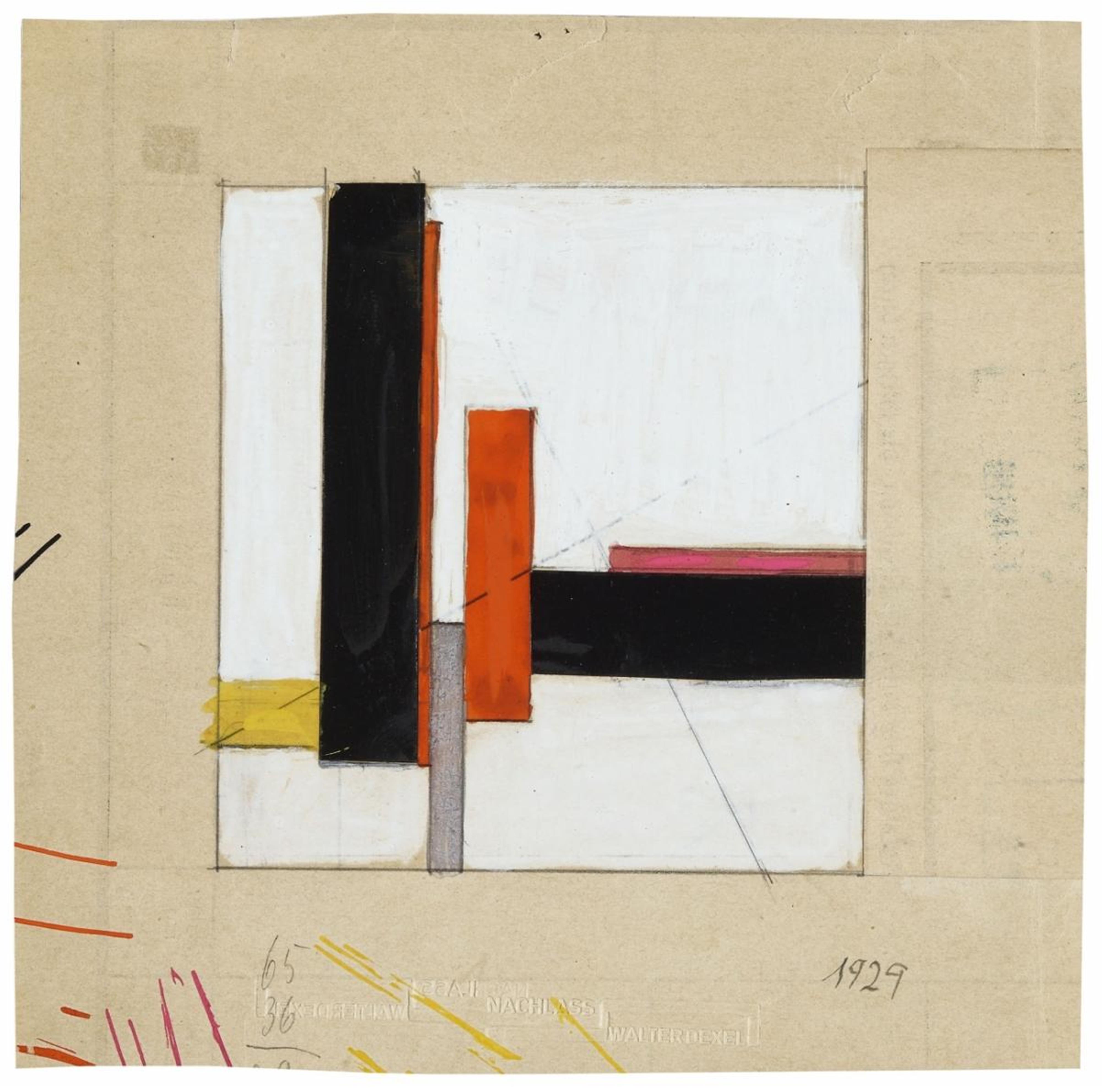 Walter Dexel - Ohne Titel - Werkreihe "Komposition 1929 A" bzw. "B" (Untitled - Work Series "Komposition 1929 A" resp. "B") - image-1
