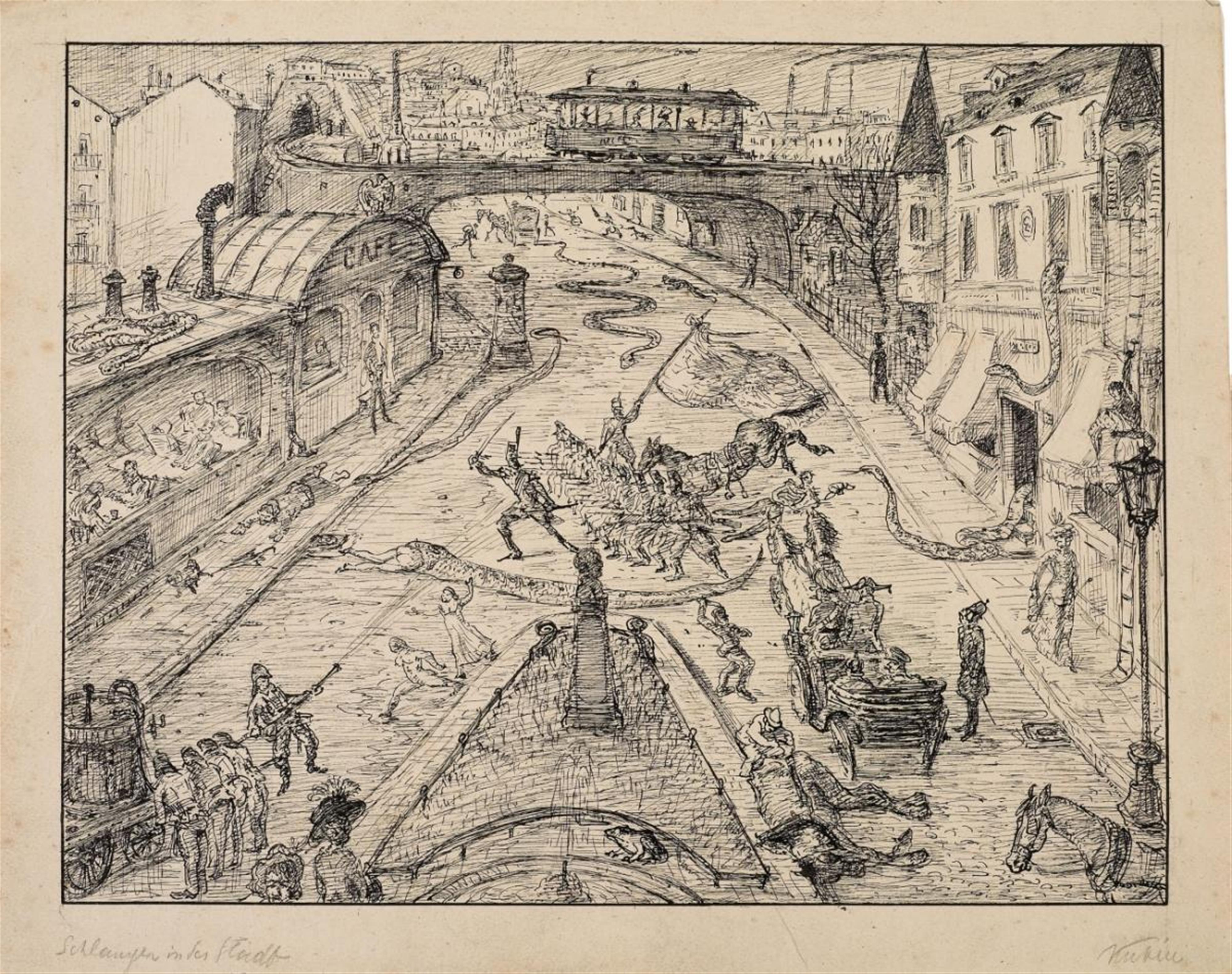 Alfred Kubin - Schlangen in der Stadt (Snakes in the City) - image-1