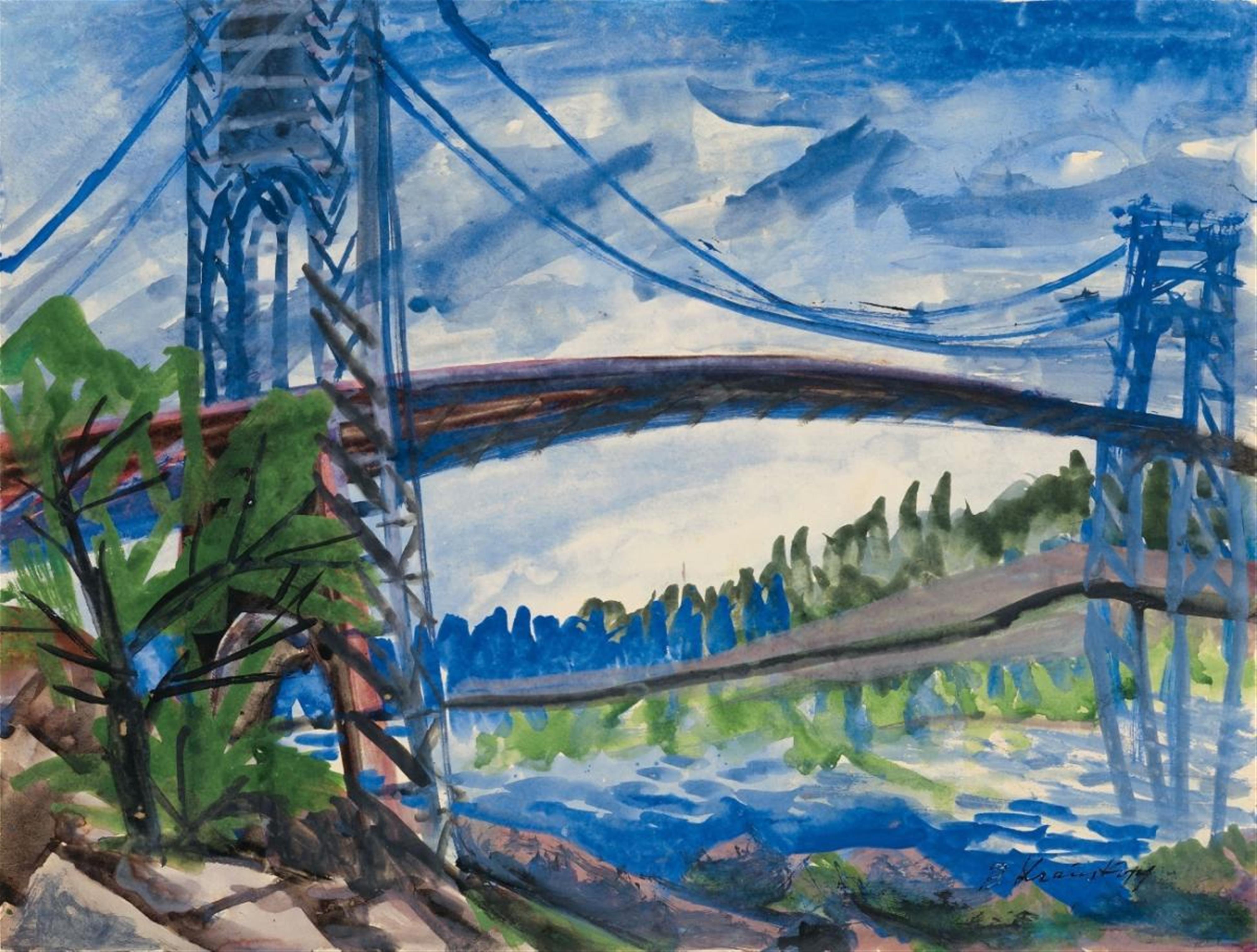 Bruno Krauskopf - Landschaft mit Brücke (Landscape with Bridge) - image-1