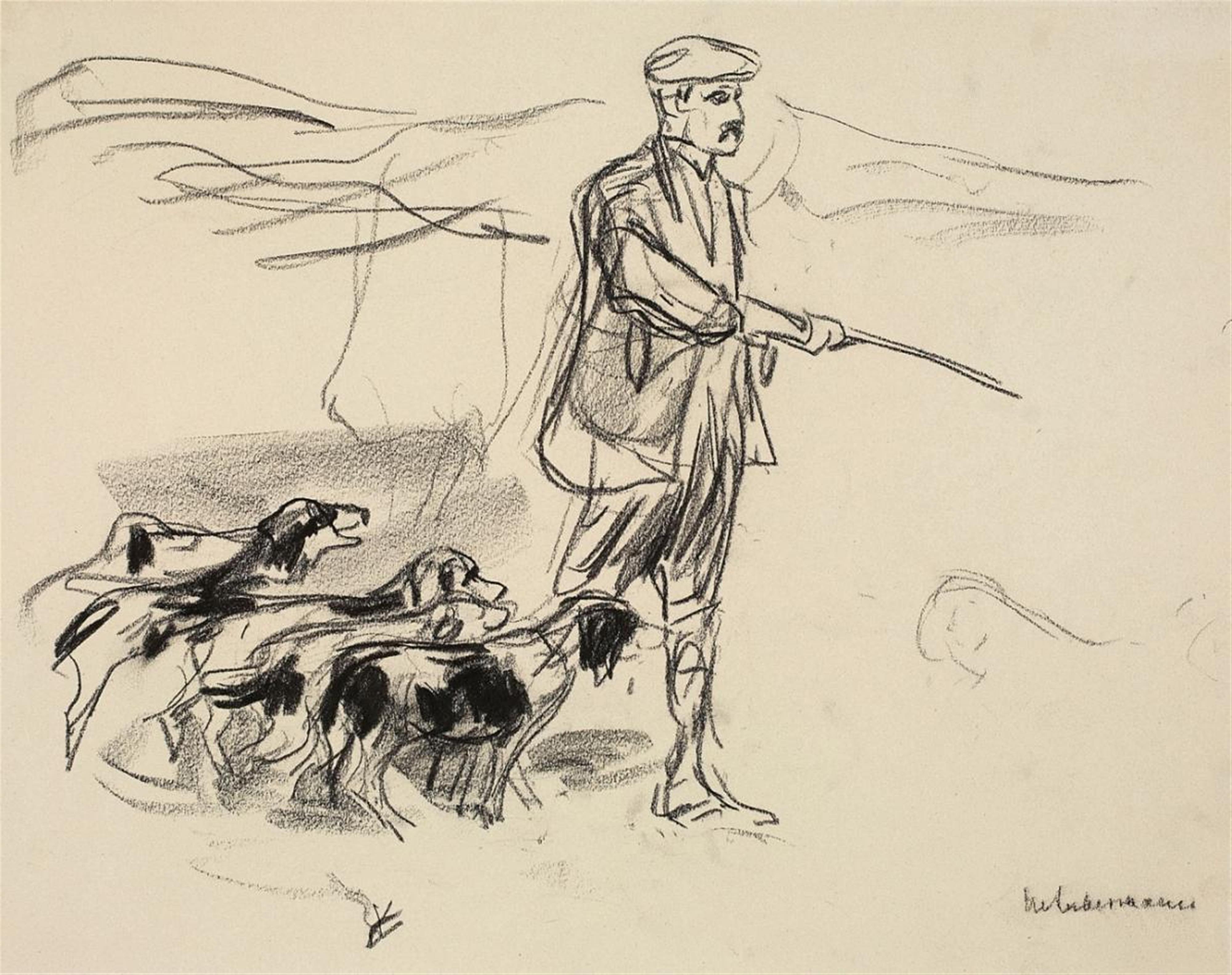Max Liebermann - Jäger in den Dünen - Hundetrainer (Hunter in the Dunes - Dog Trainer) - image-1