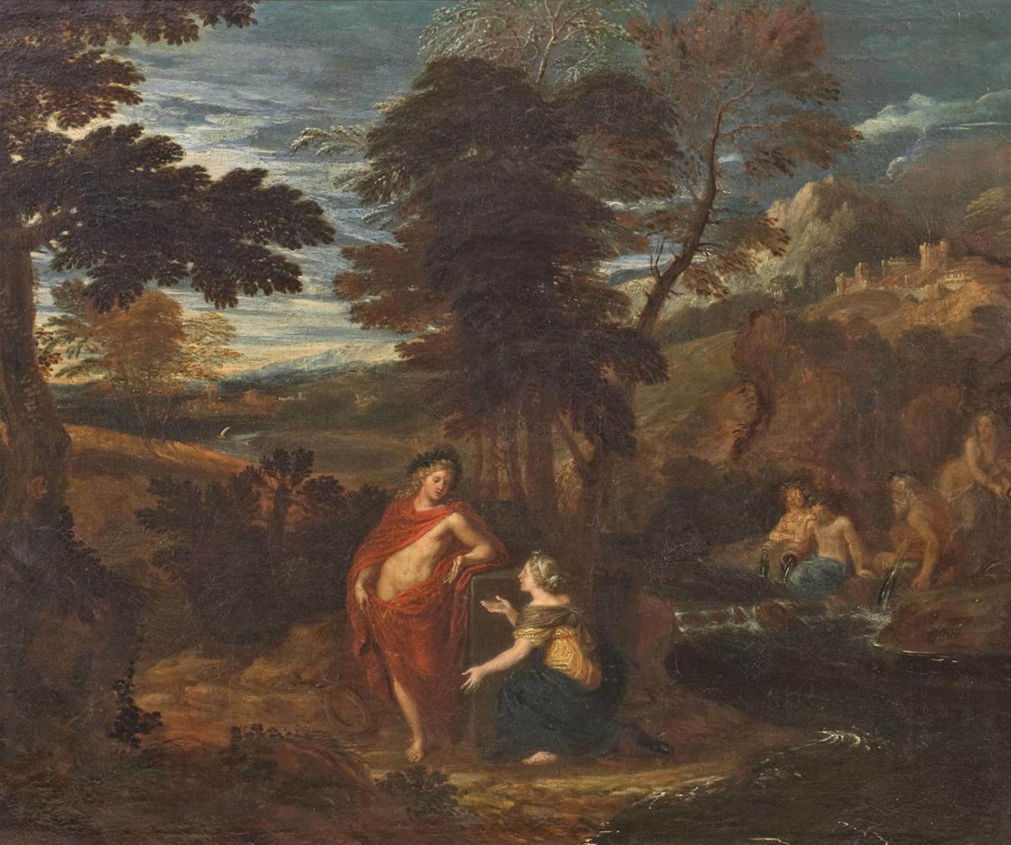 Italienischer Meister (?) des 17. Jahrhunderts - LANDSCHAFT MIT APOLL UND DER CUMÄISCHEN SIBYLLE - image-1