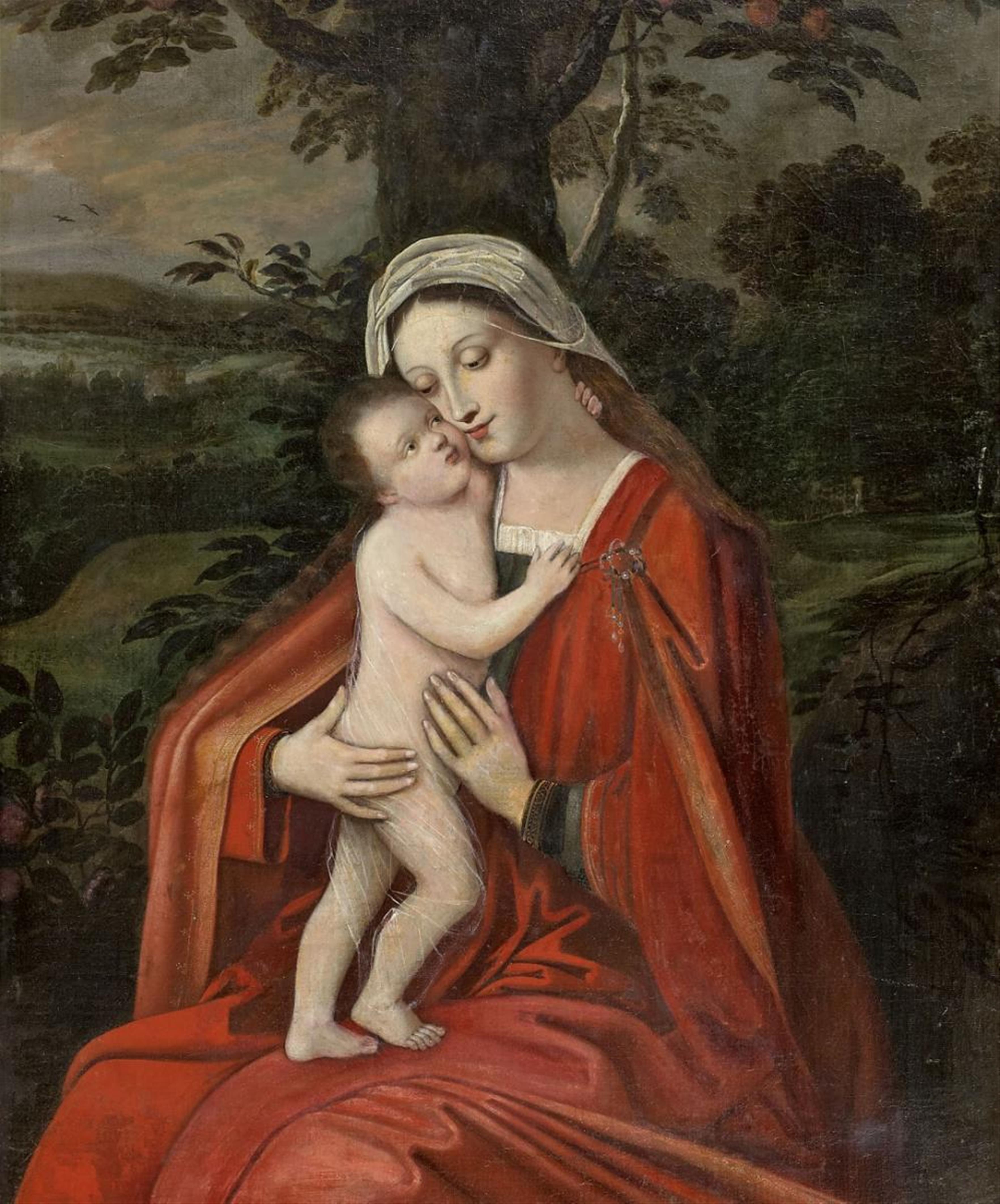 Netherlandish School, probably 17th centuy - THE VIRGIN WITH CHILD - image-1