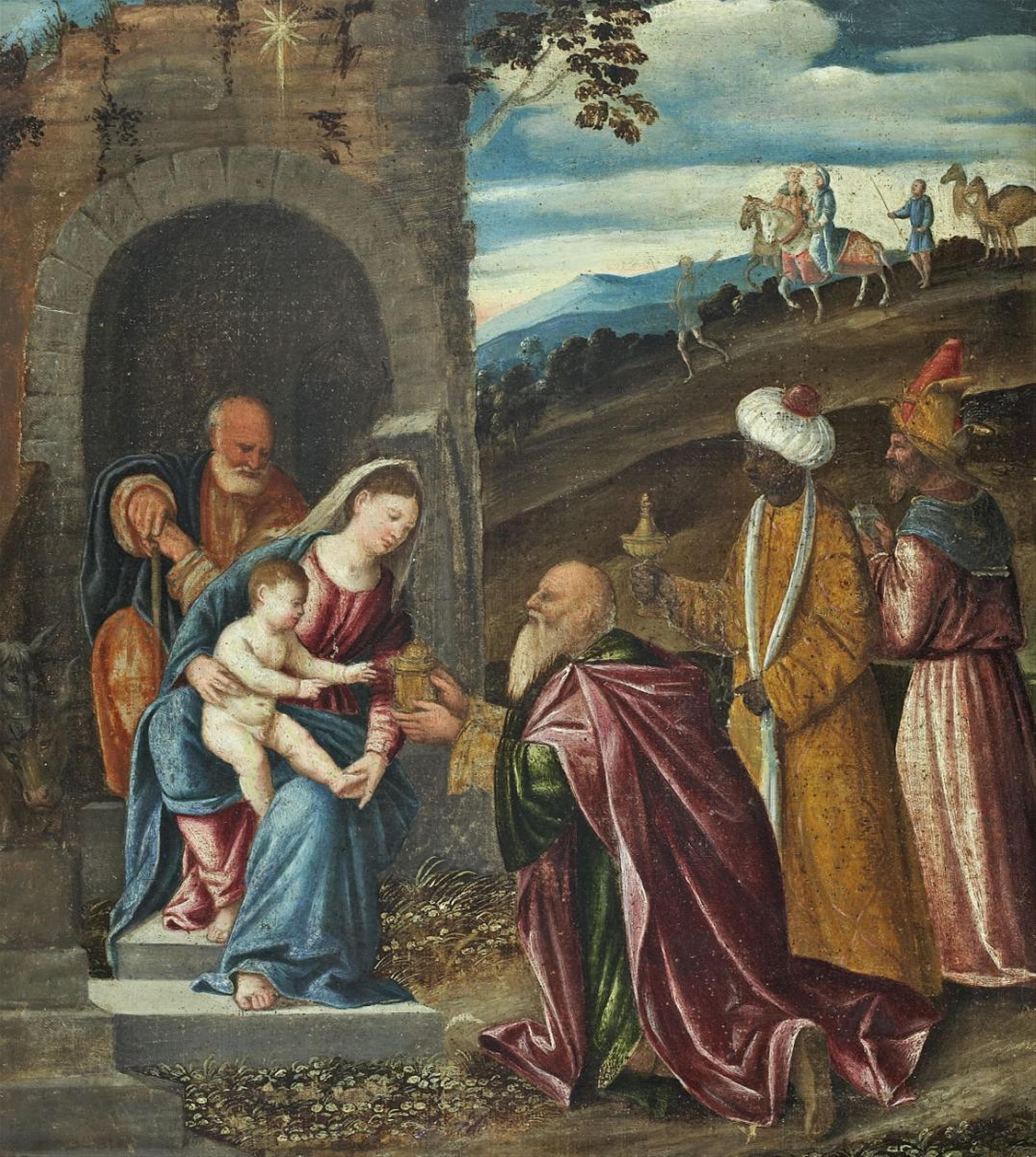 Norditalienischer Meister der 2. Hälfte des 16. Jahrhunderts - ANBETUNG DER KÖNIGE - image-1