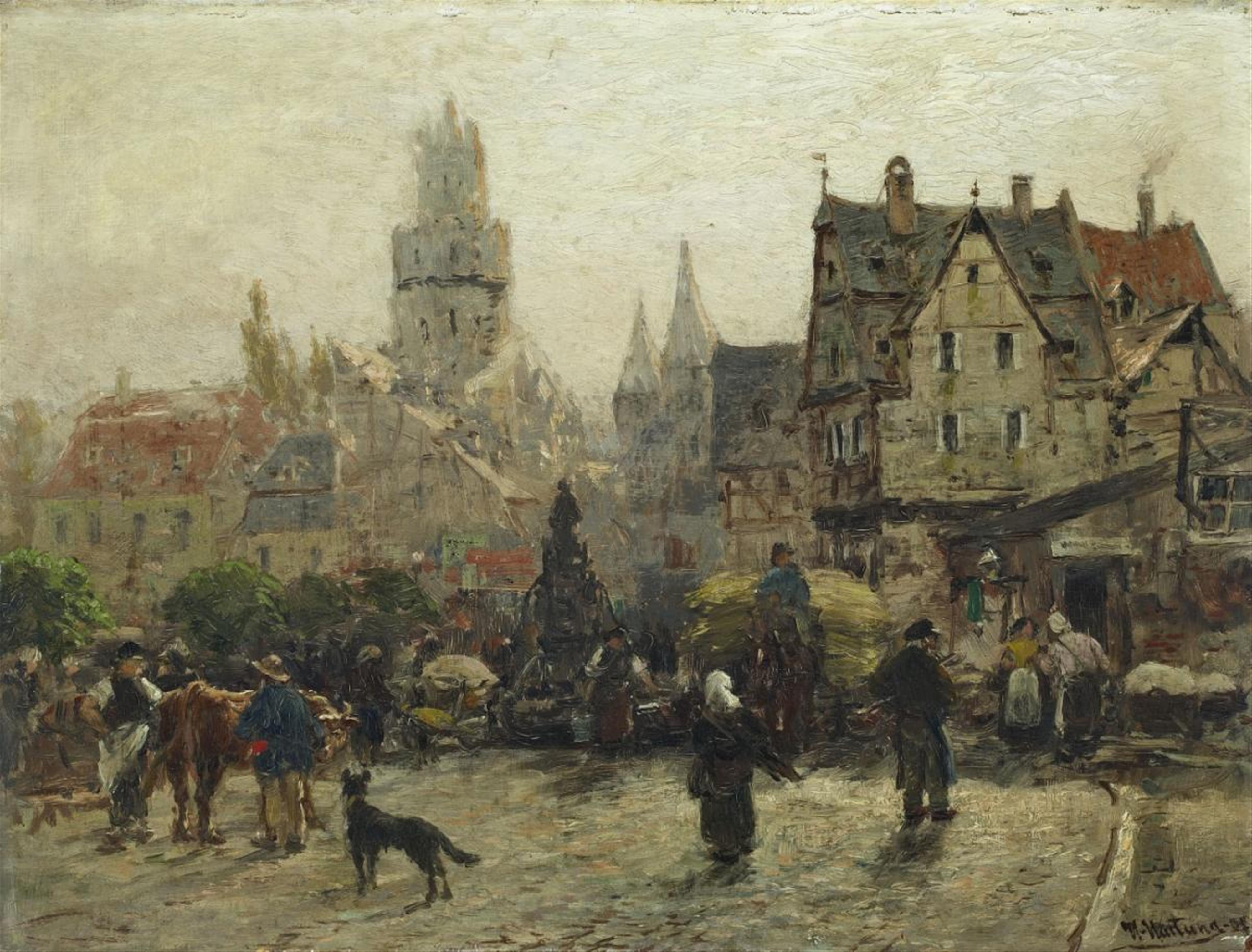 Heinrich Hartung - MARKET PLACE IN ANDERNACH - image-1