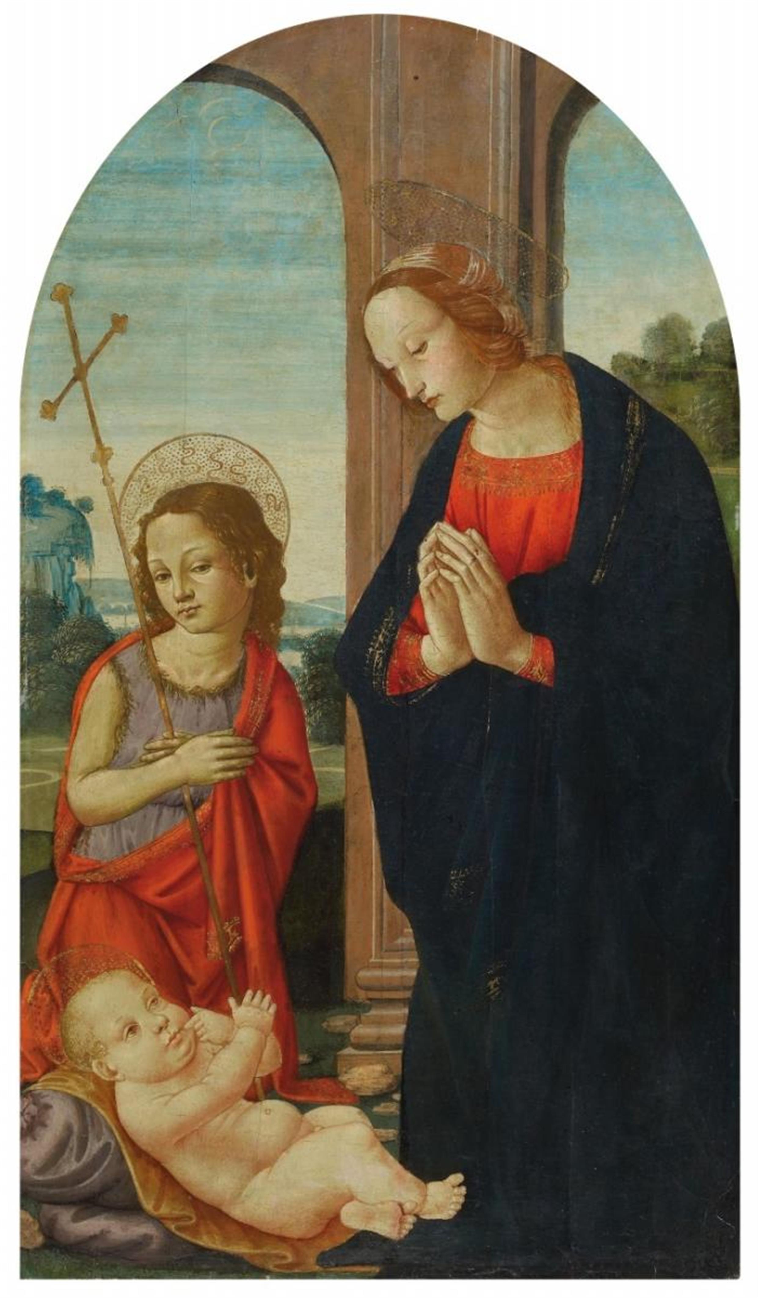 Master of San Miniato - THE VIRGIN WITH CHILD AND SAINT JOHN - image-1