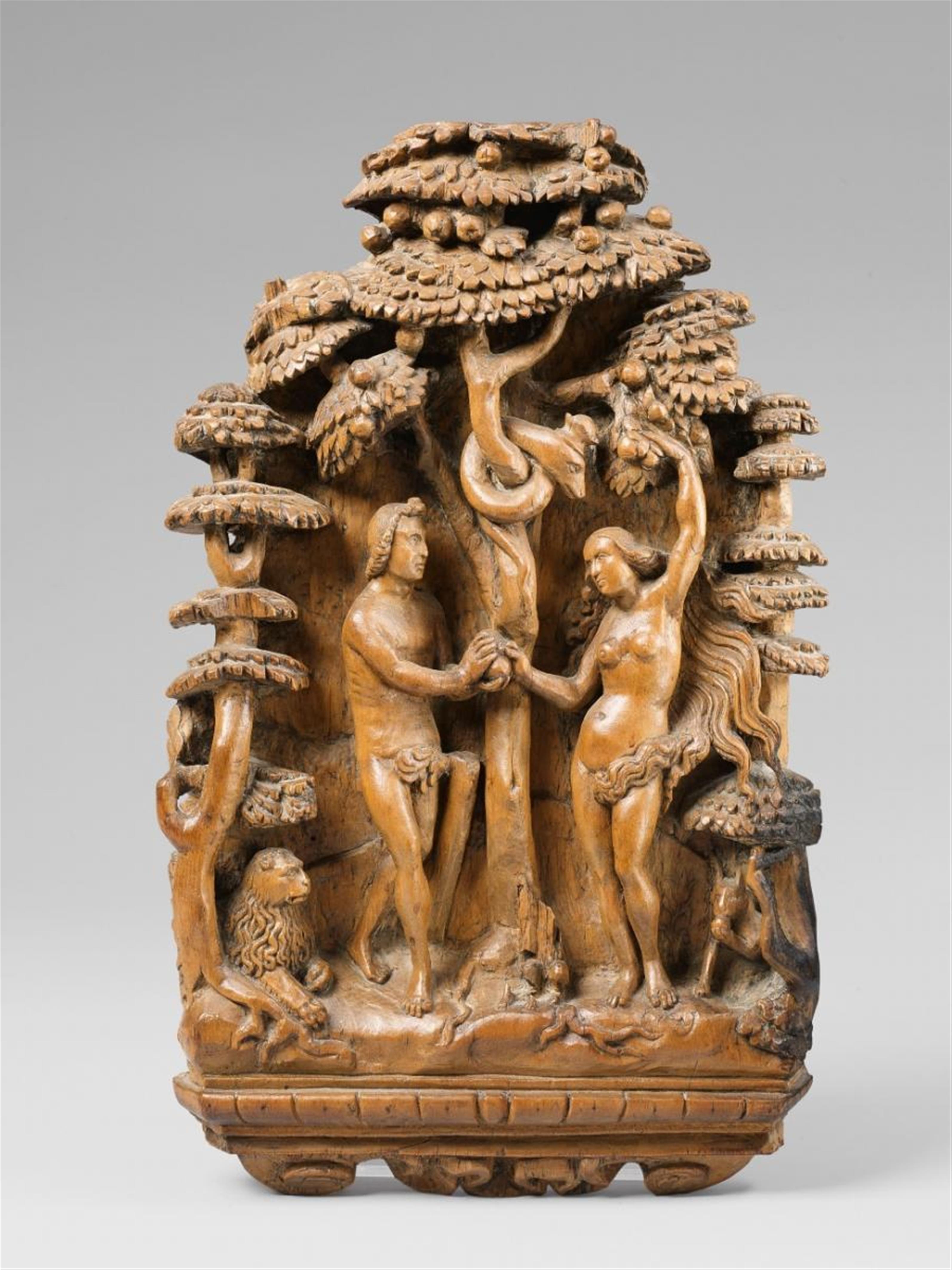 A HIGH-RELIEF WOOD GROUP OF THE ORIGINAL SIN - image-1