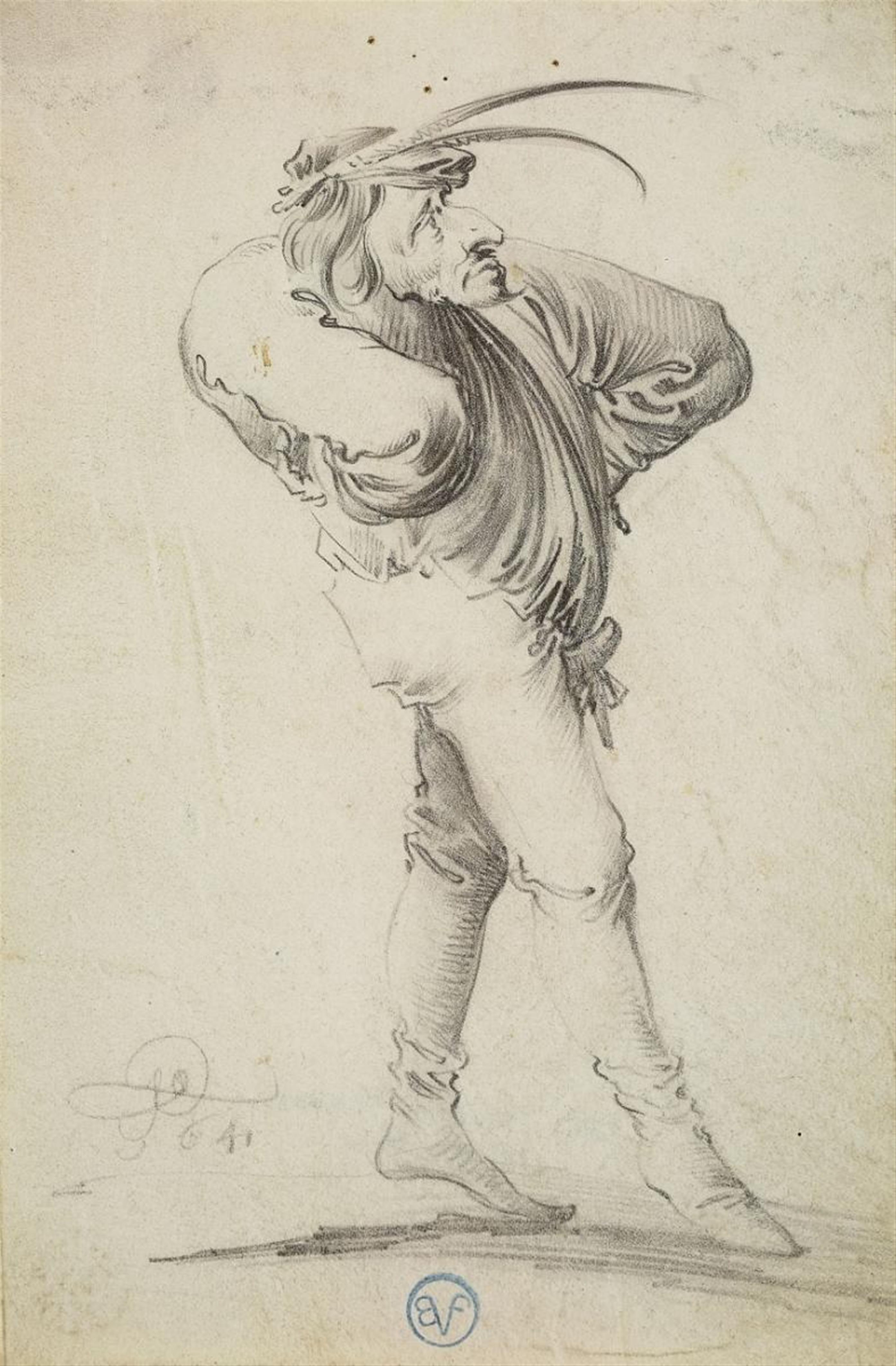 Pieter Jansz Quast - CARICATURE OF A DANCING MAN - image-1