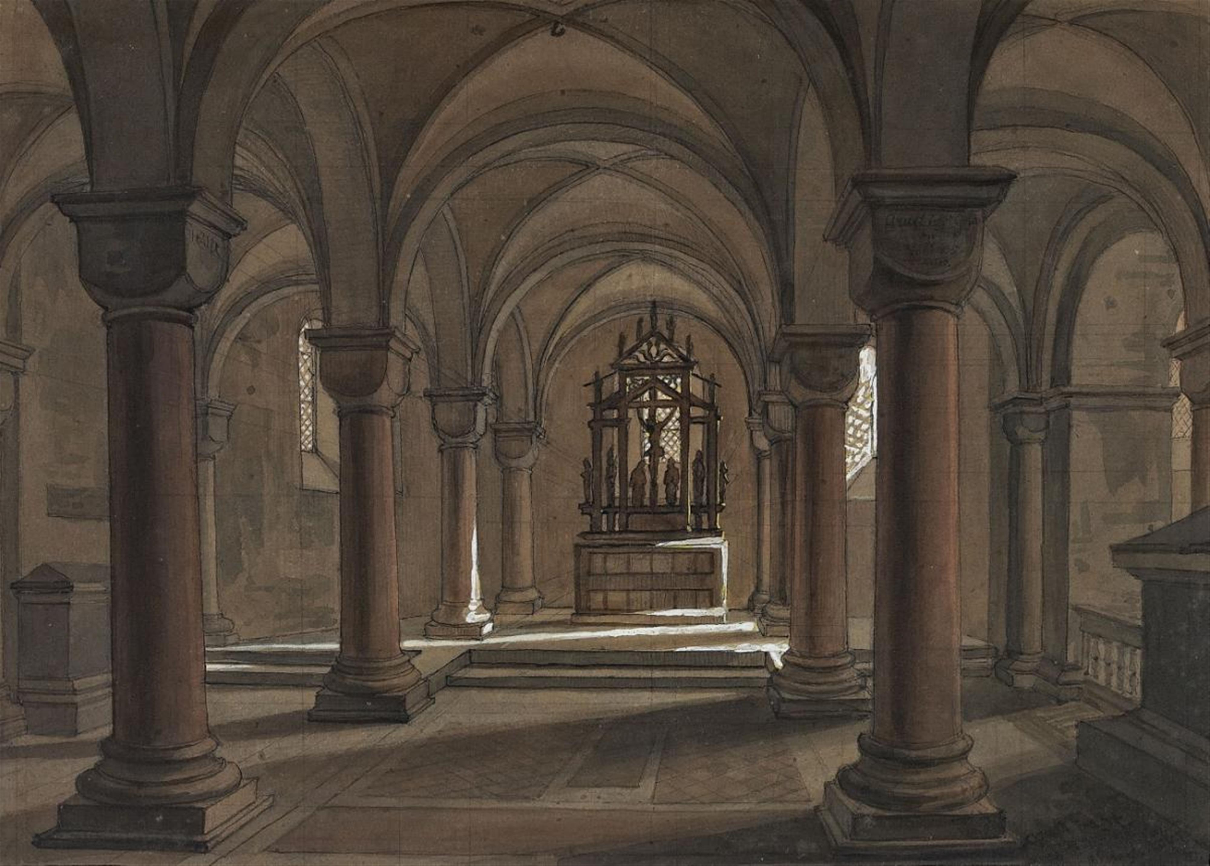 Simon Quaglio - THE CRYPT OF THE CHURCH OF SAINT GEREON IN COLOGNE - image-1