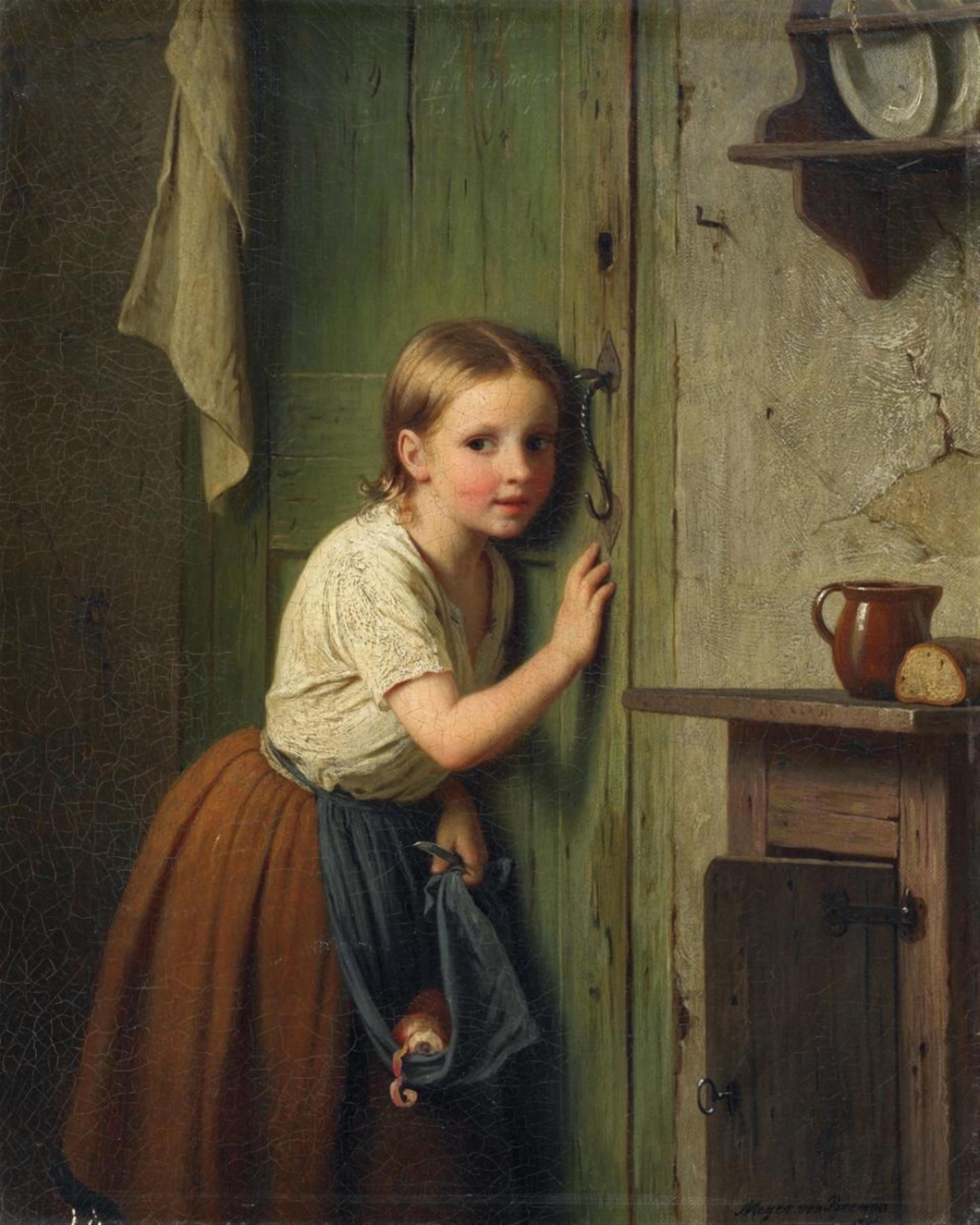 Johann Georg Meyer von Bremen - GIRL LISTNING AT THE DOOR - image-1