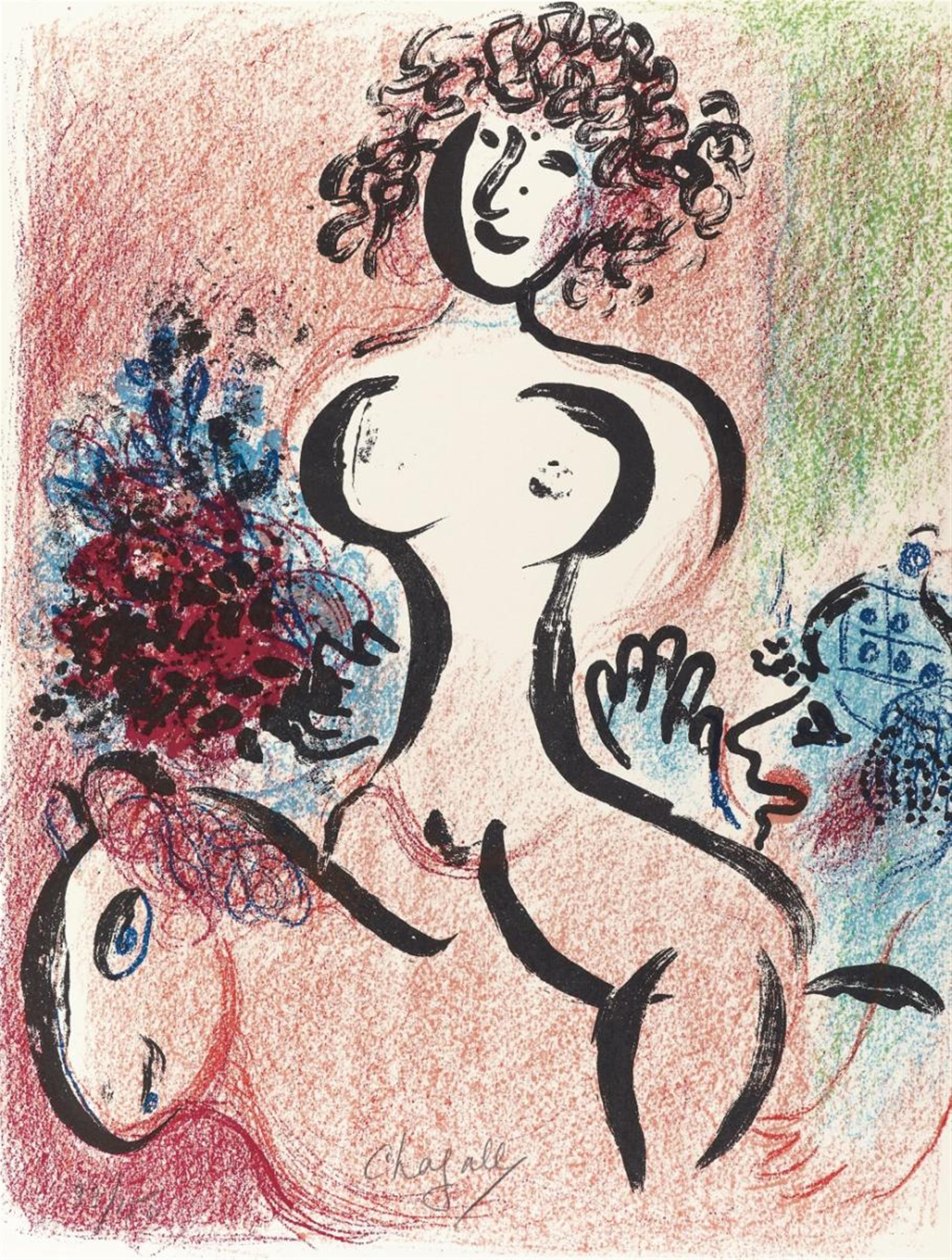 Marc Chagall - Reiterin mit Blumenstrauß - image-1
