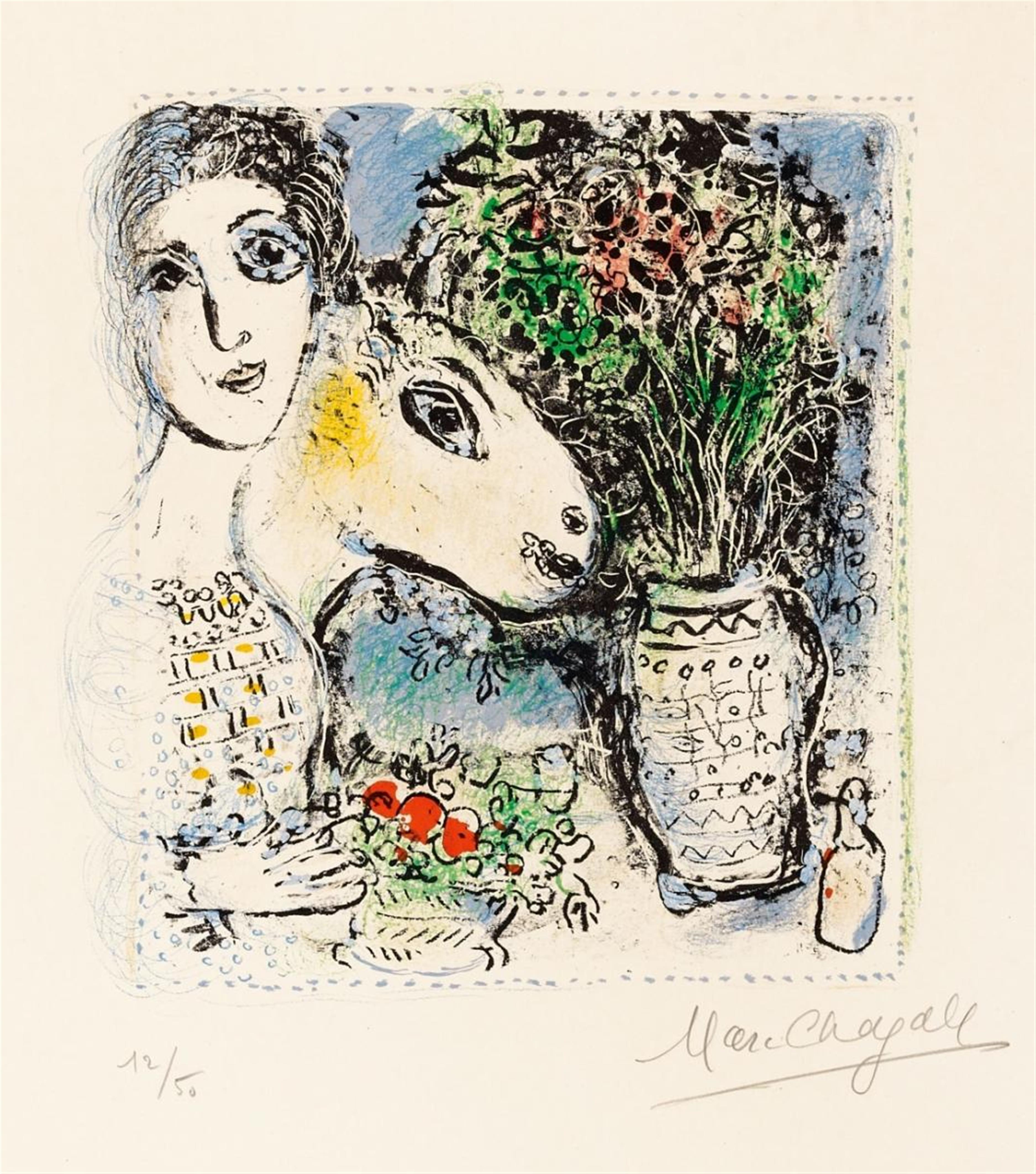 Marc Chagall - Femme à la corbeille de fruits (Frau mit Obstkorb) - image-1