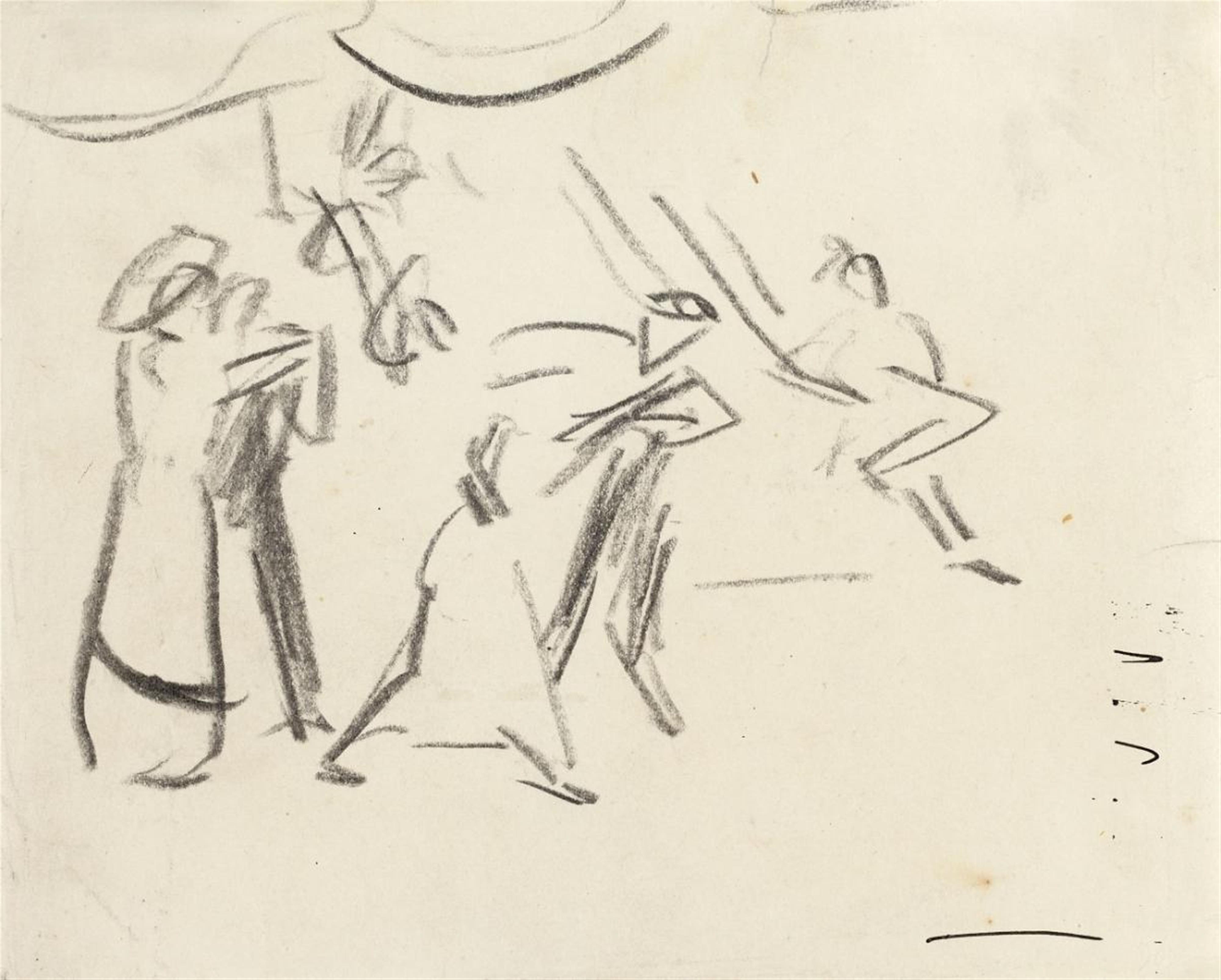 Ernst Ludwig Kirchner - Tanzszene - Tanzende im Eldorado (Dancing Scene - Dancing Couples in the Eldorado) - image-1