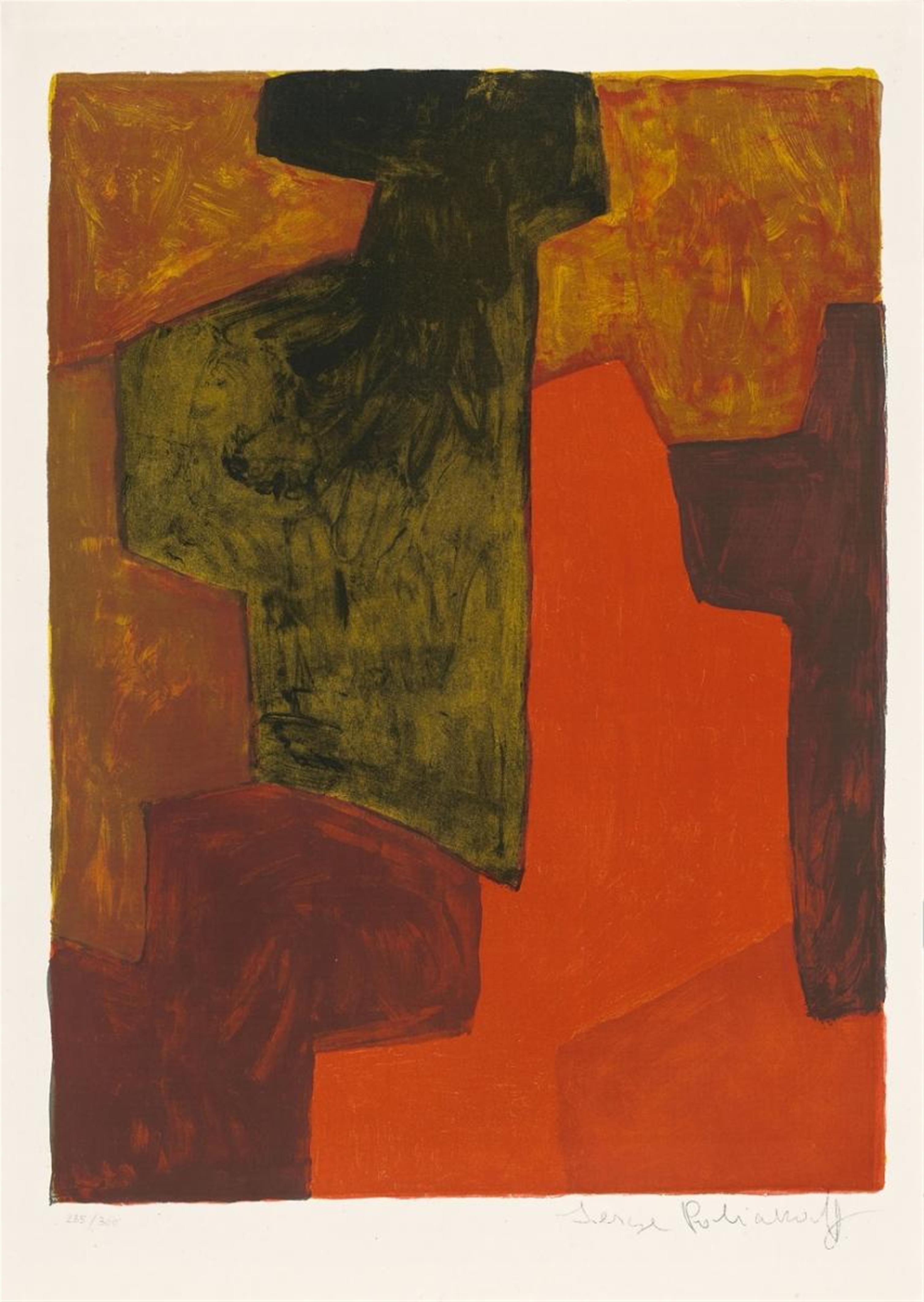 Serge Poliakoff - Composition orange et verte - image-1