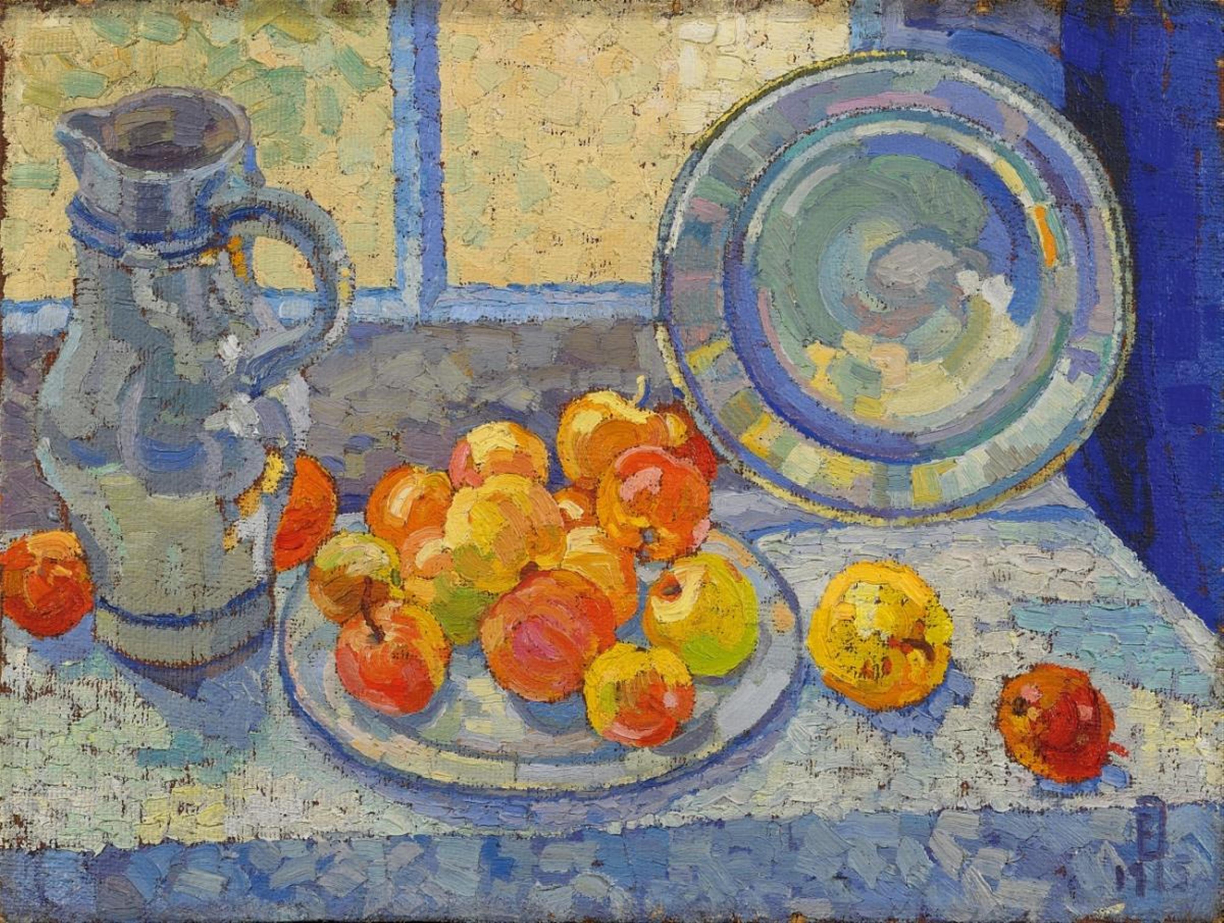 Eberhard Viegener - Krug mit Früchten und Zinnteller (Jug with Fruit and Pewter Plate) - image-1