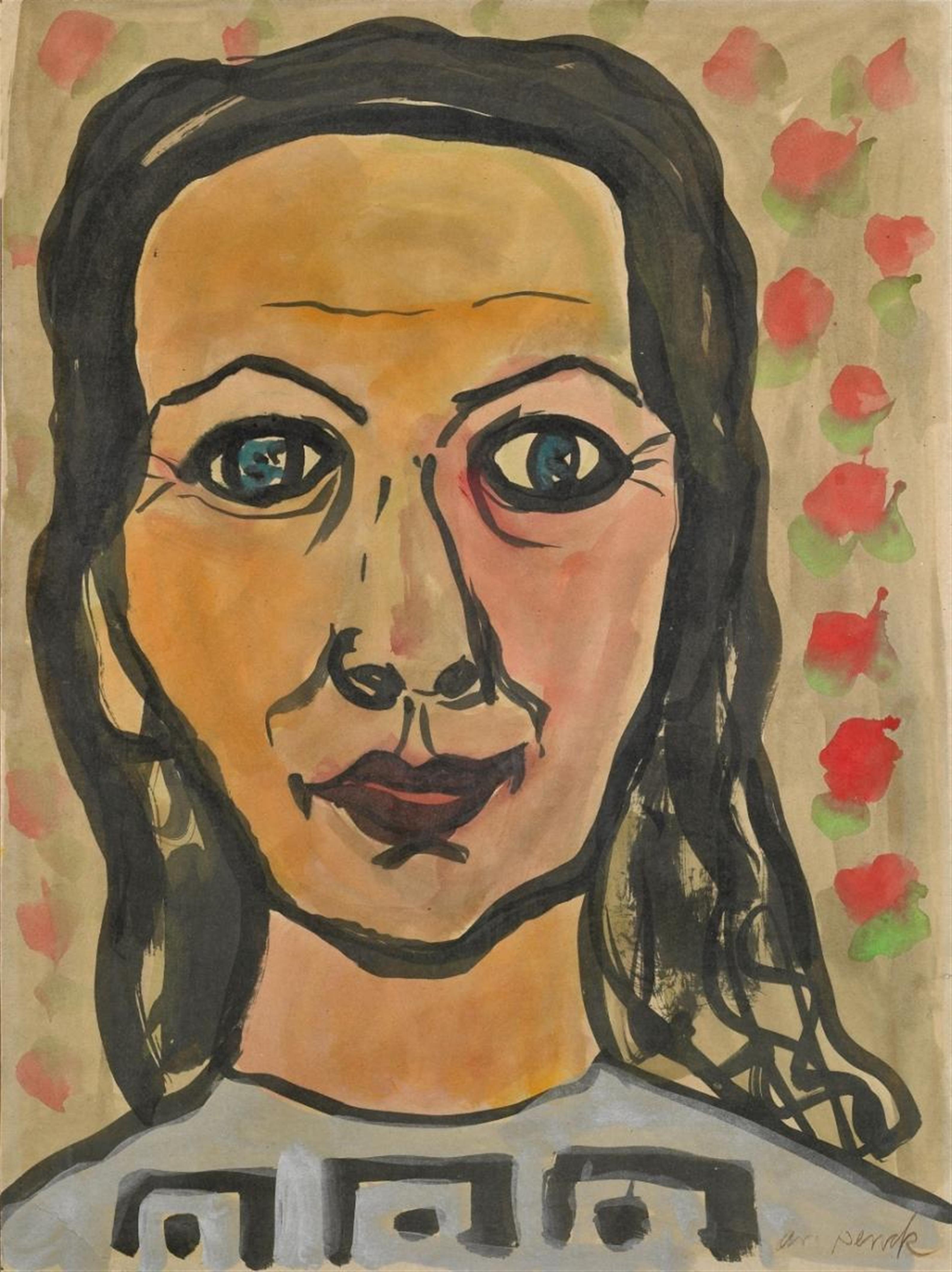 A.R. Penck - Untitled (Portrait of a girl) - image-1
