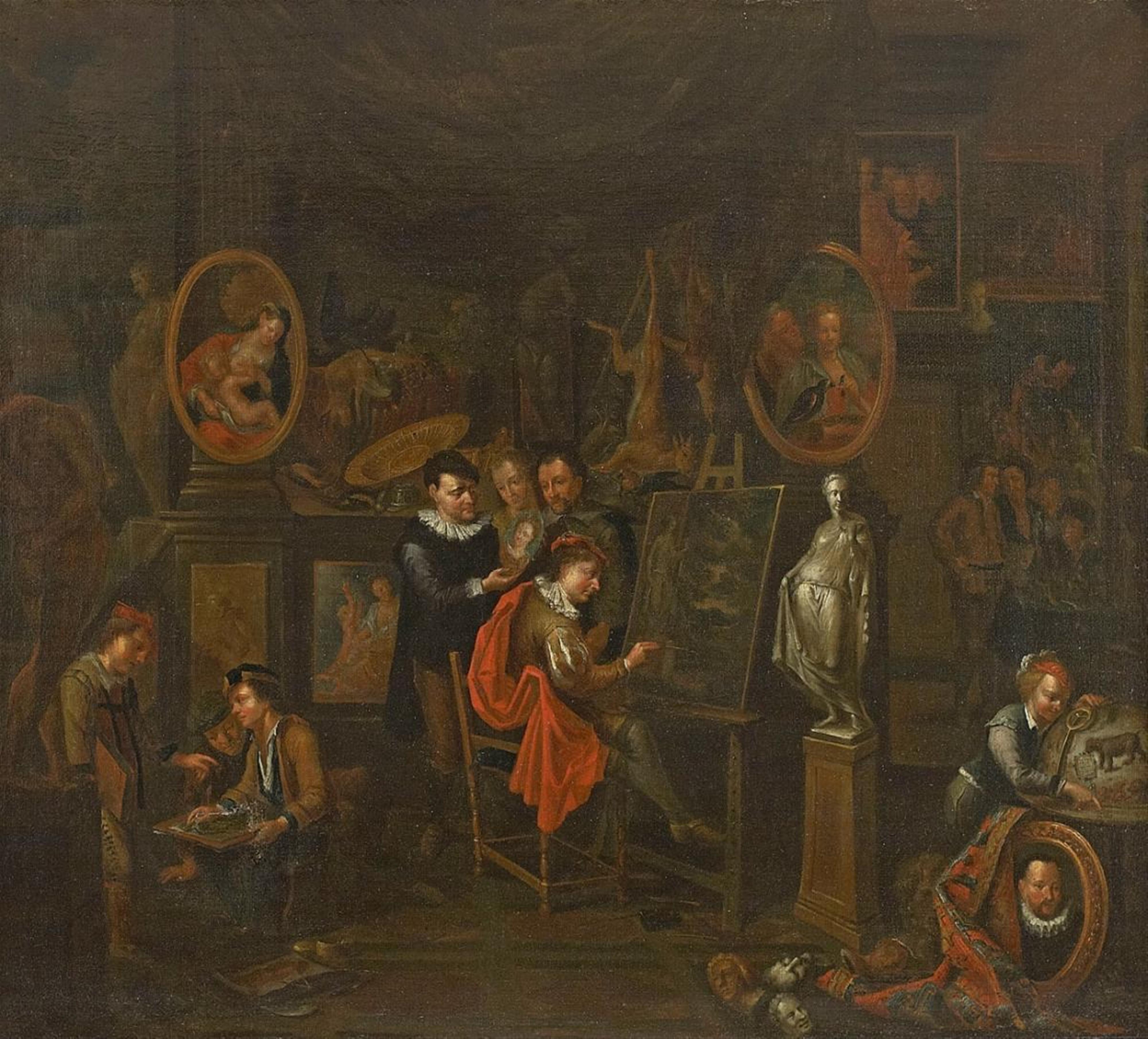 Gerard Thomas, attributed to - IN THE ARTIST`S STUDIO - image-1