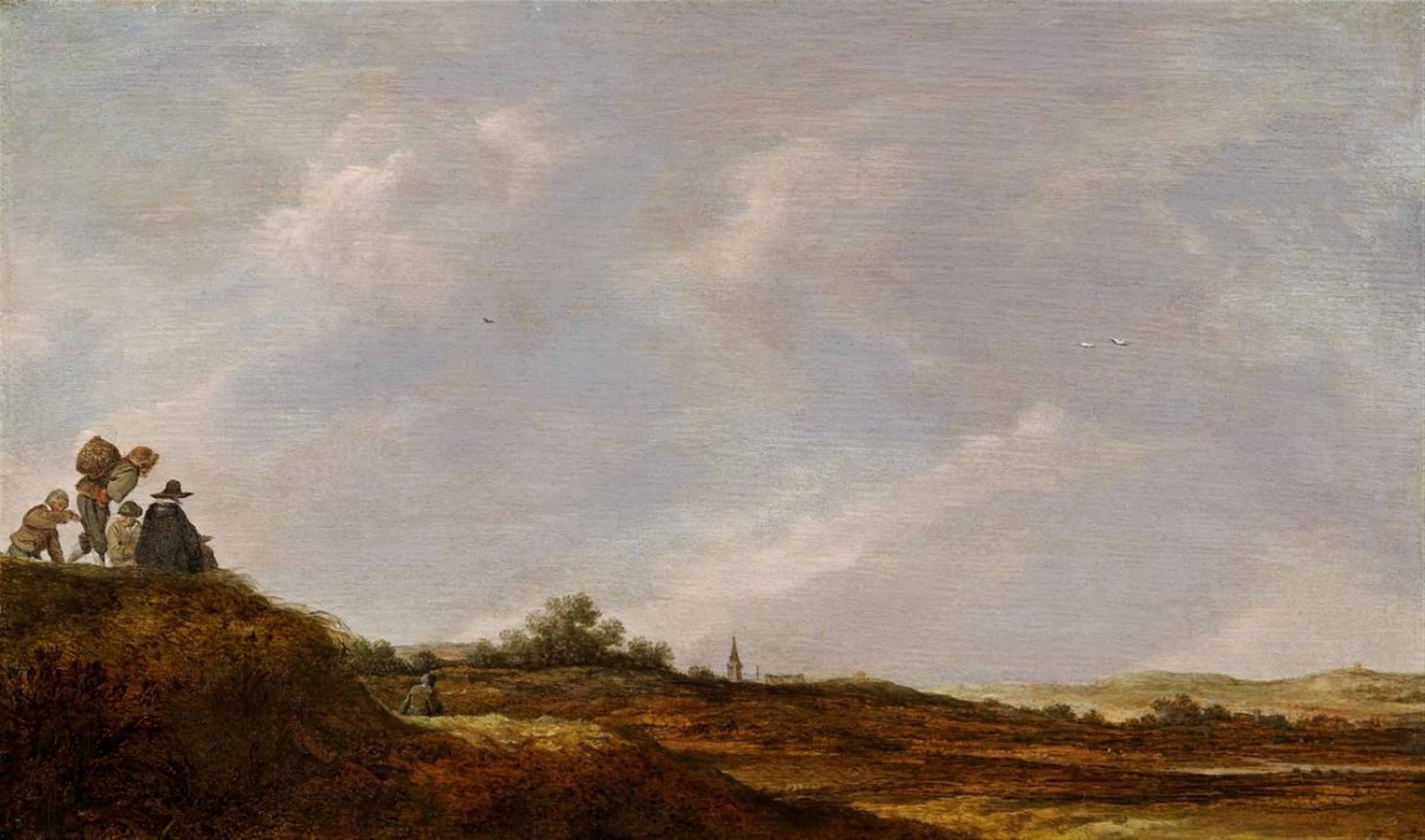 Jan van Goyen - DUNE LANDSCAPE WITH FIGURES - image-1