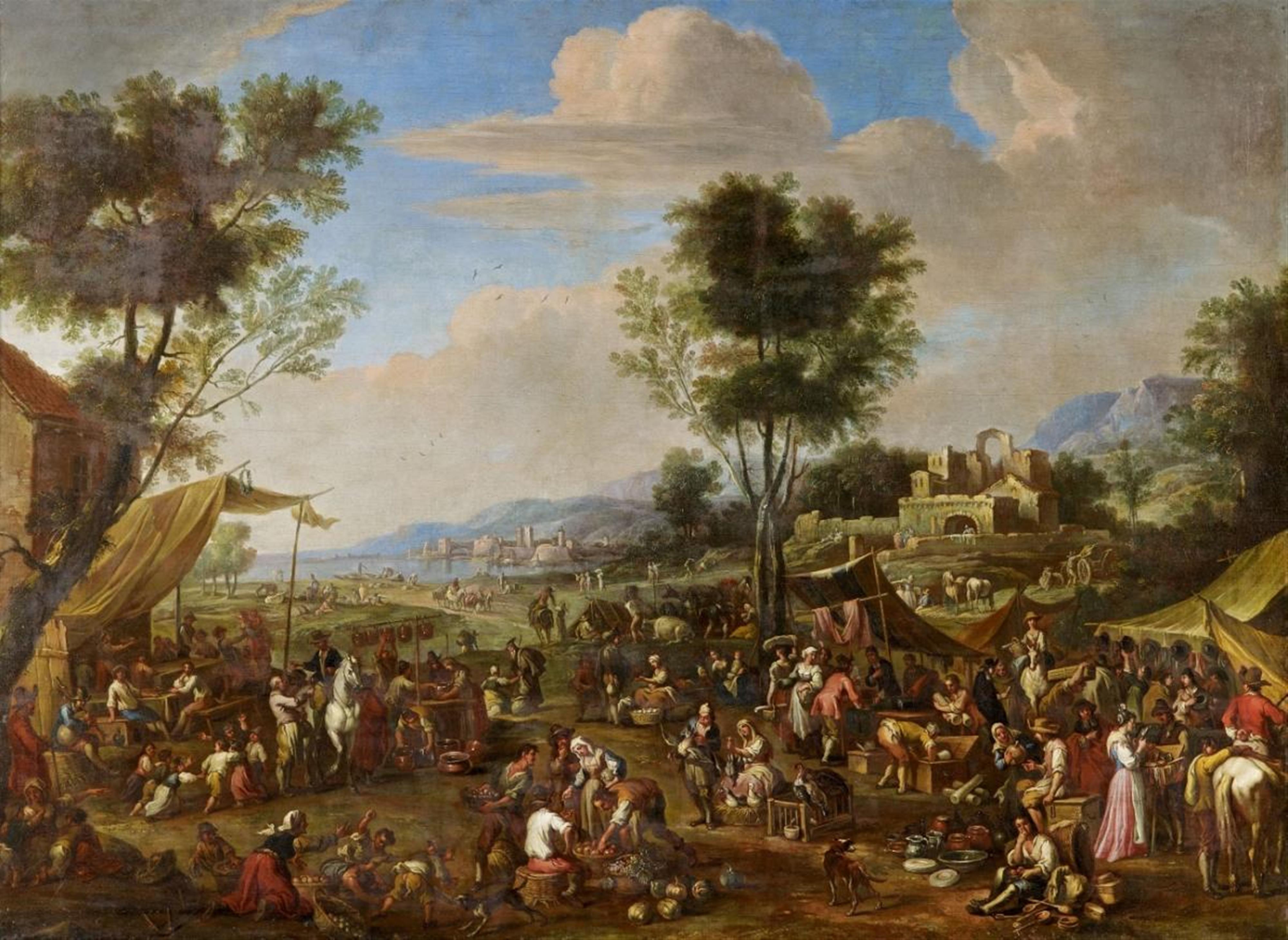 Italienischer Meister des 17. Jahrhunderts - MARKTSZENE - image-1
