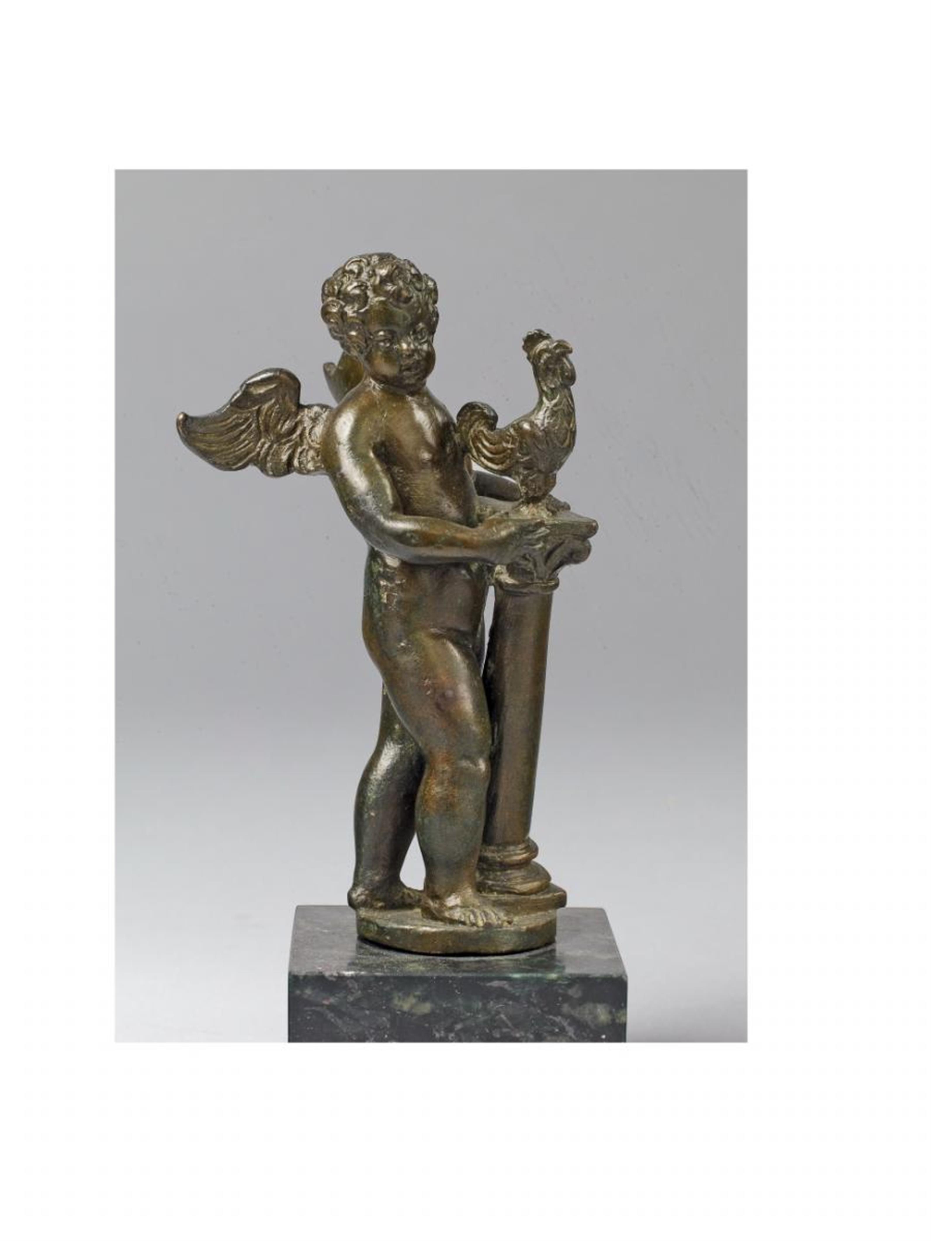 A bronze ANGEL WITH THE ARMA CHRISTI - image-1